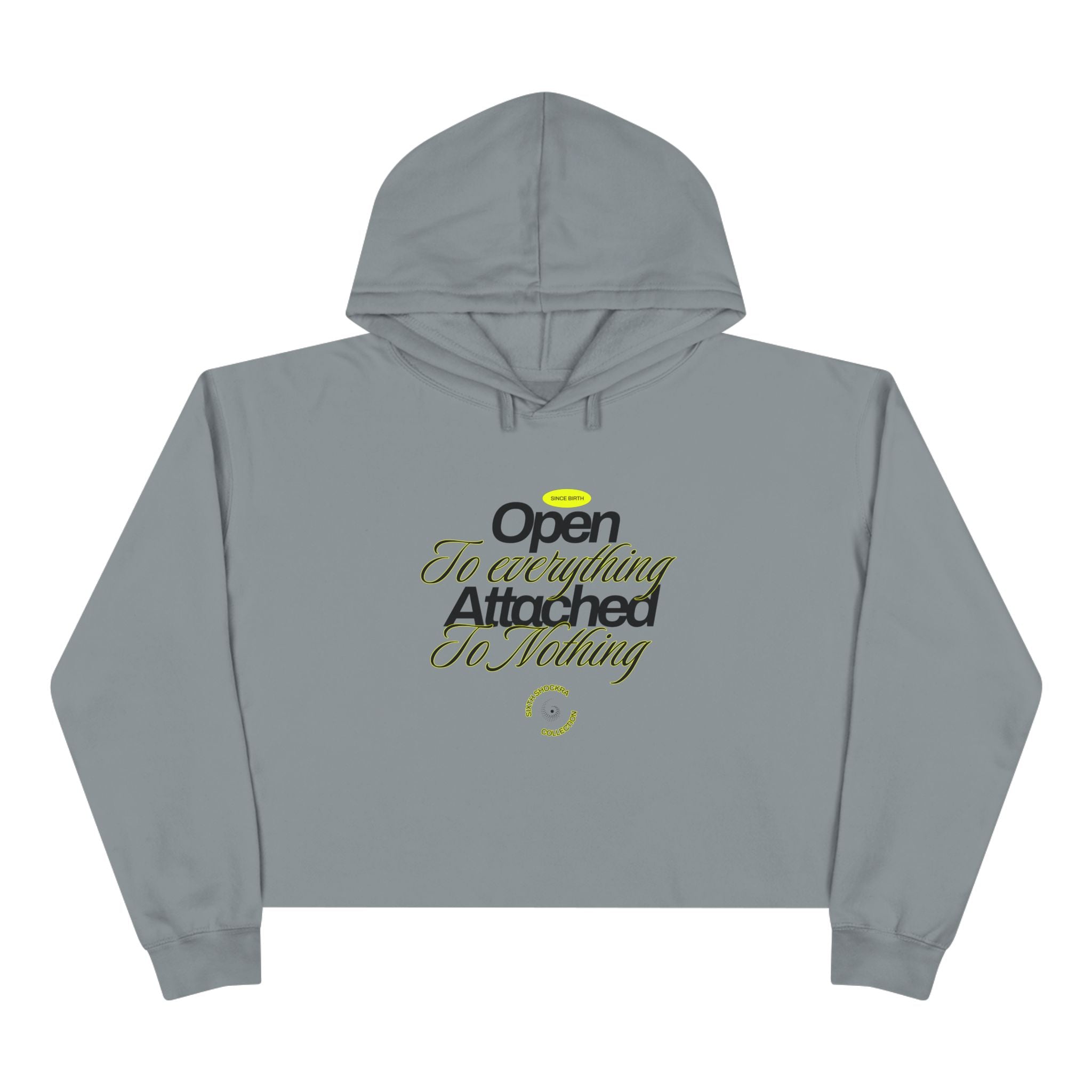 Open To Everything Attached To Nothing Crop Hoodie