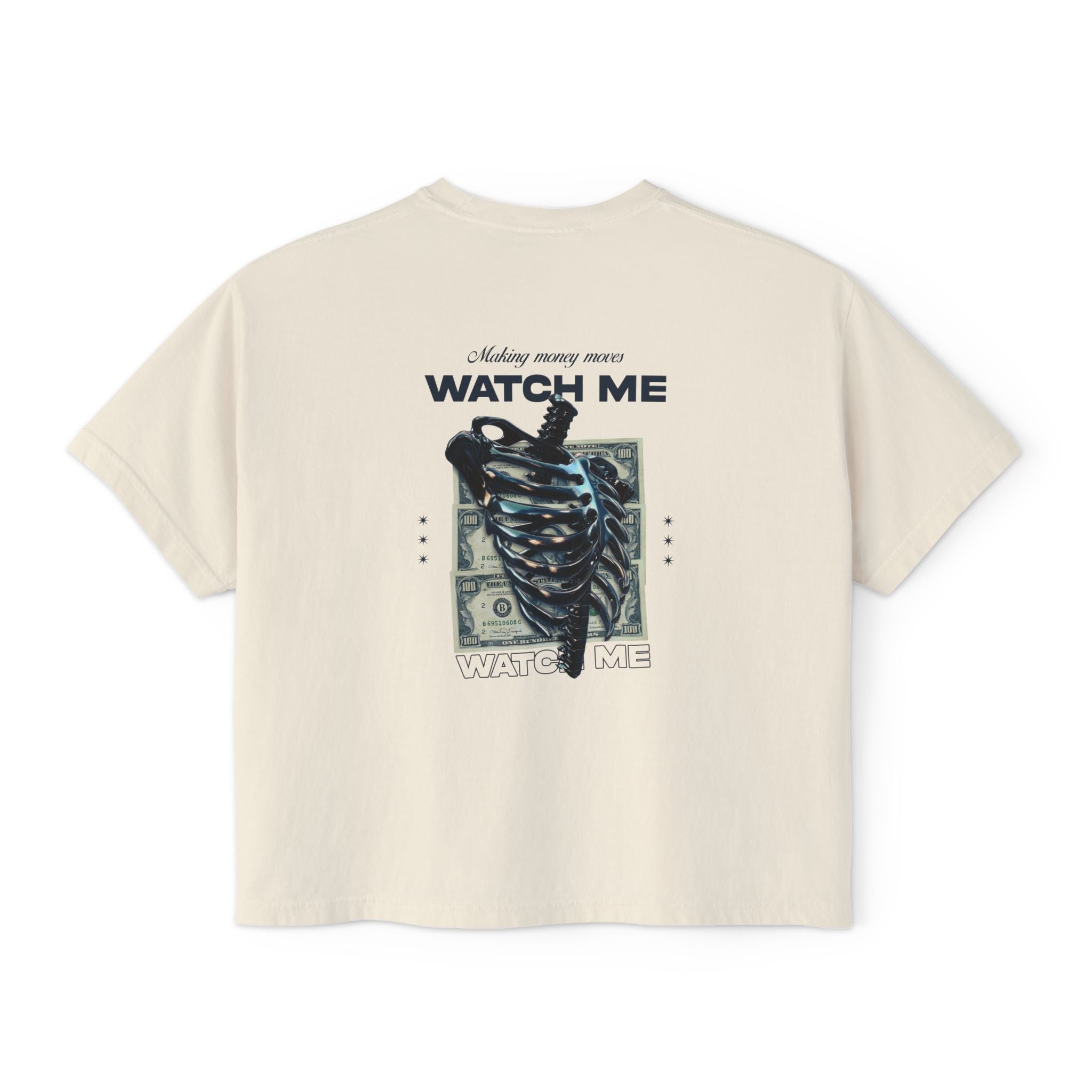 Making Money Moves Watch Me Unisex Cropped Boxy Tee
