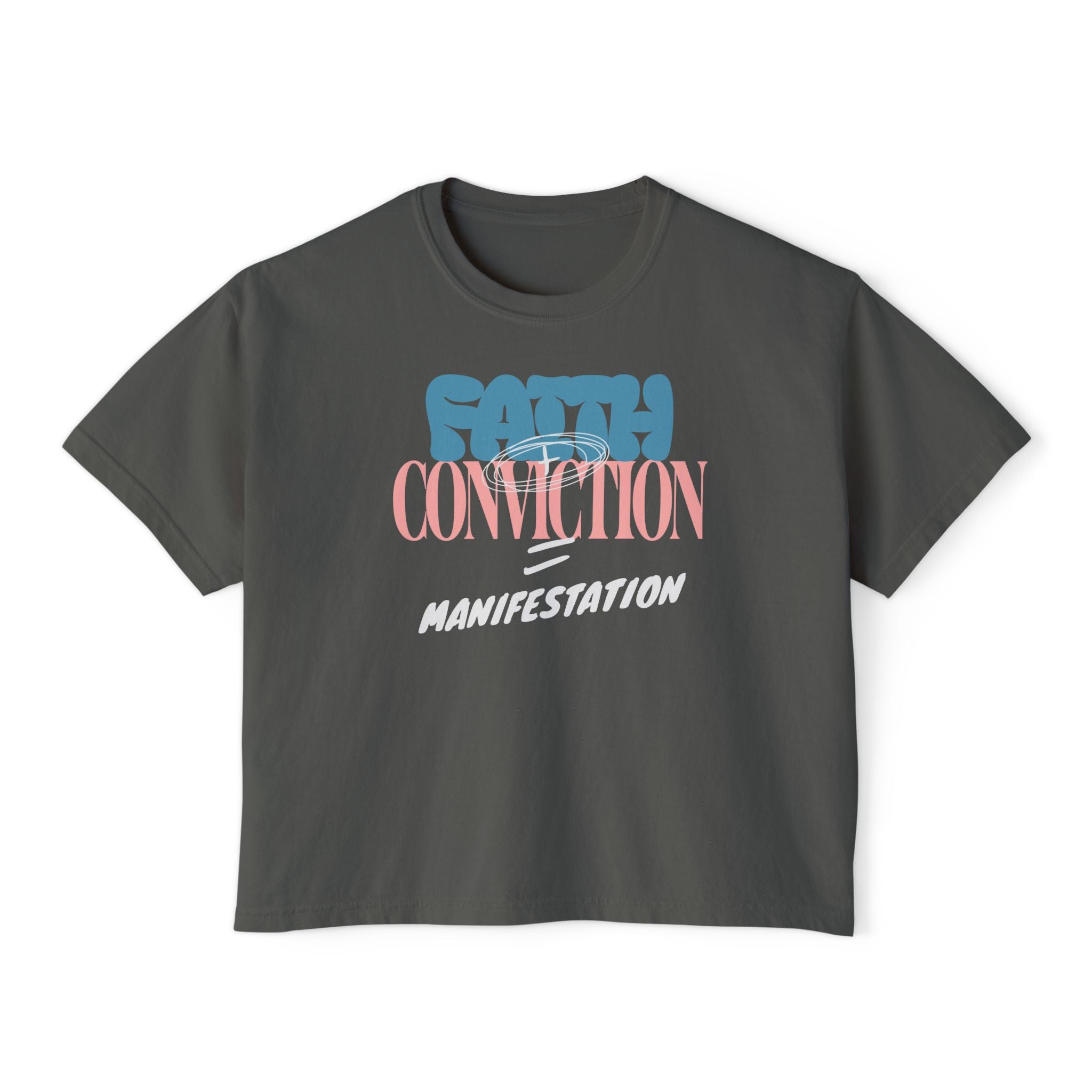Faith + Conviction Manifestation unisex cropped Boxy Tee