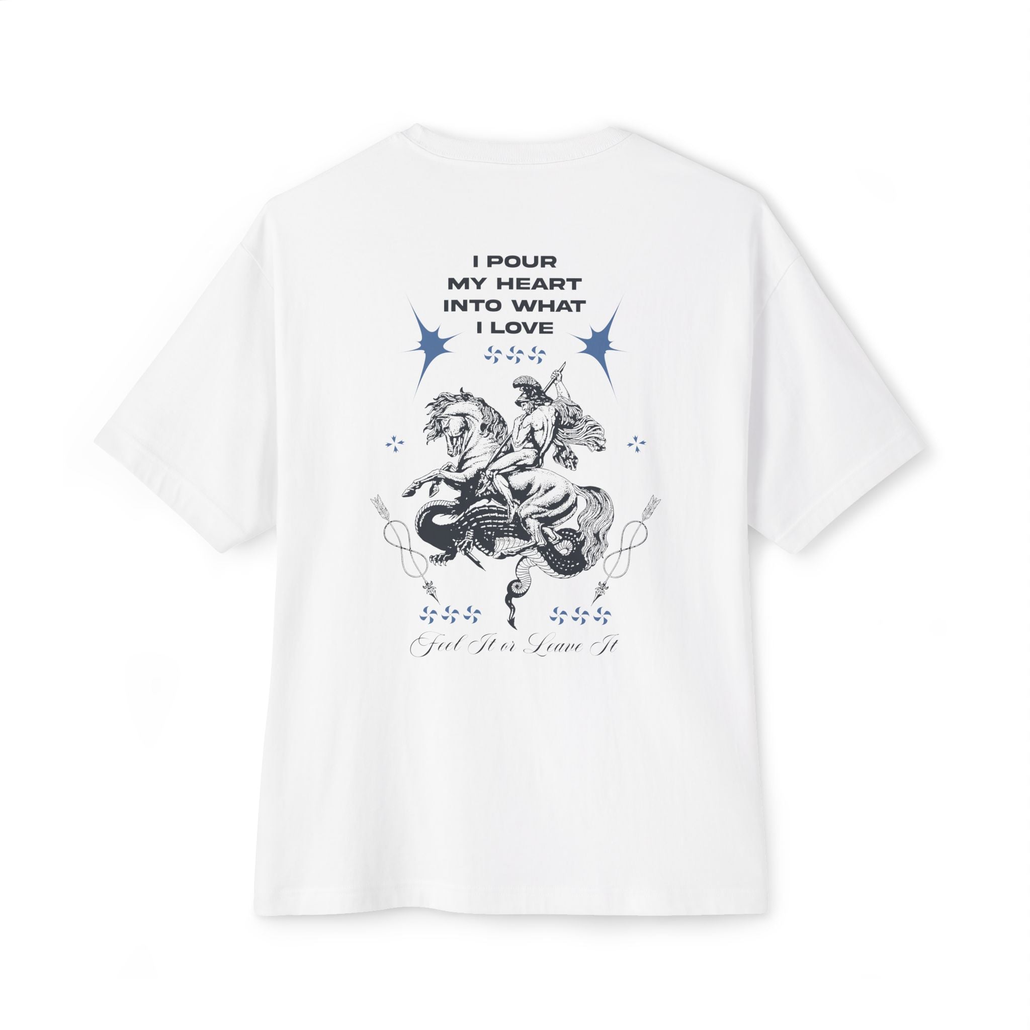 I pour my heart into what I love Unisex Oversized Tee