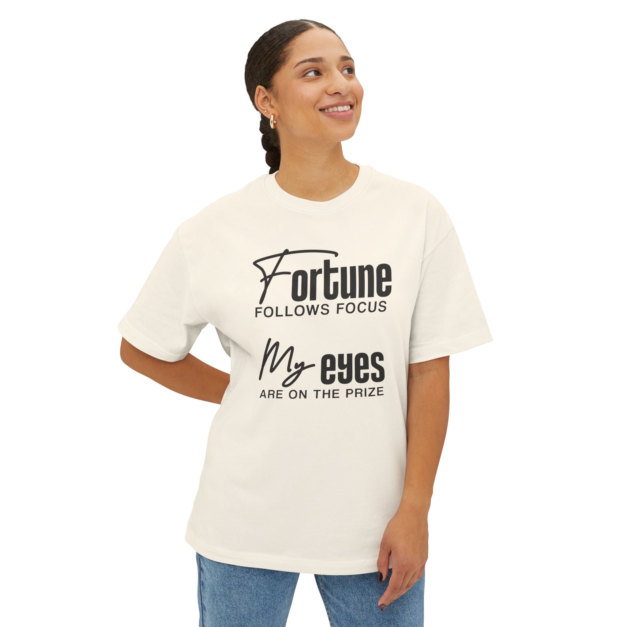 Fortune Follows Focus My Eyes Are On The Prize Heavy Cotton Tee