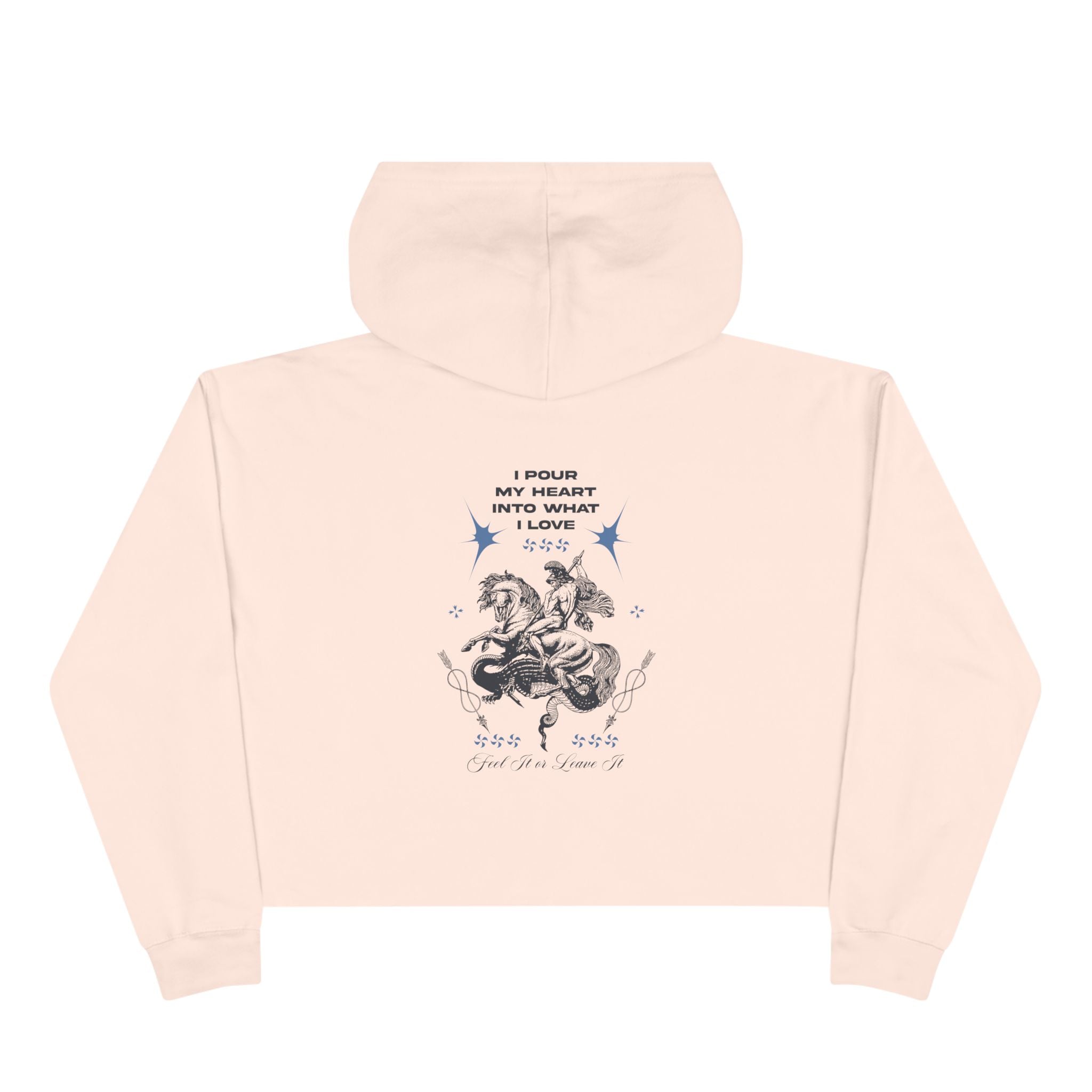 I pour my heart into what I love Unisex Crop Hoodie