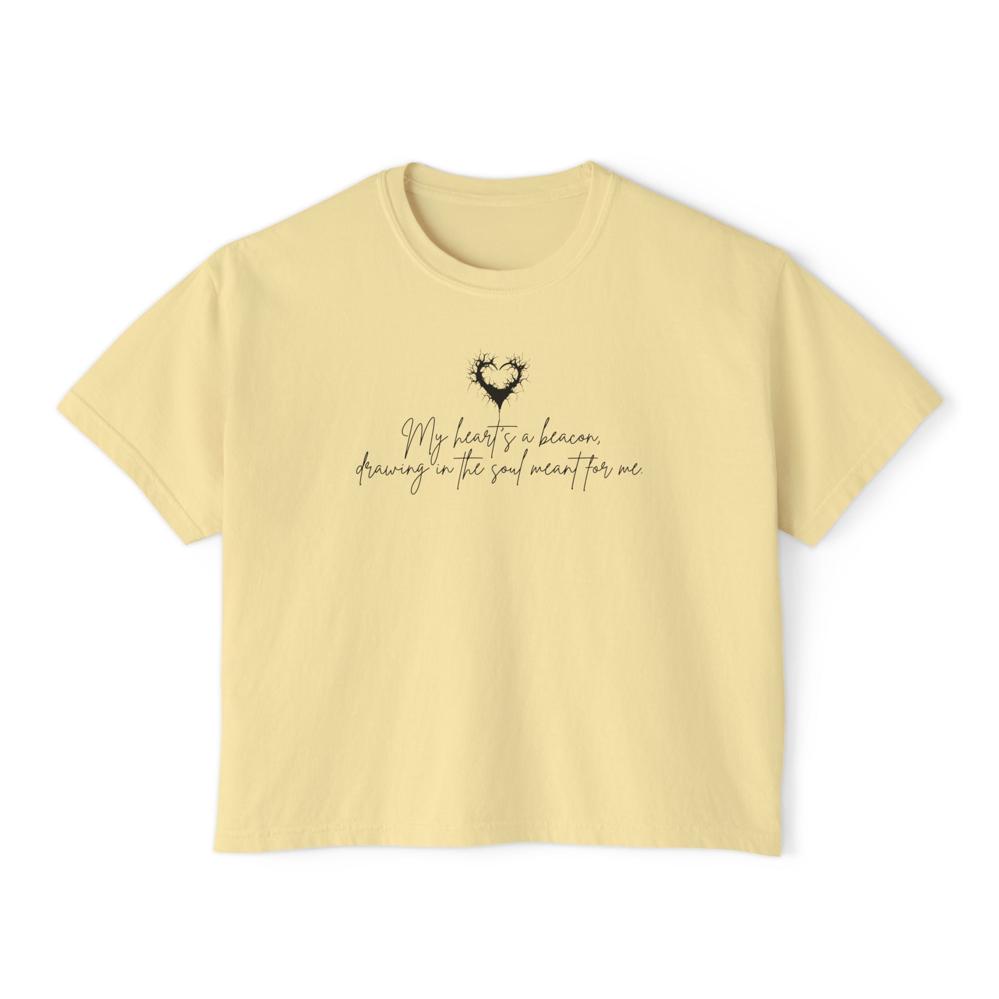 My Heart's A Beacon Unisex CroppedBoxy Tee