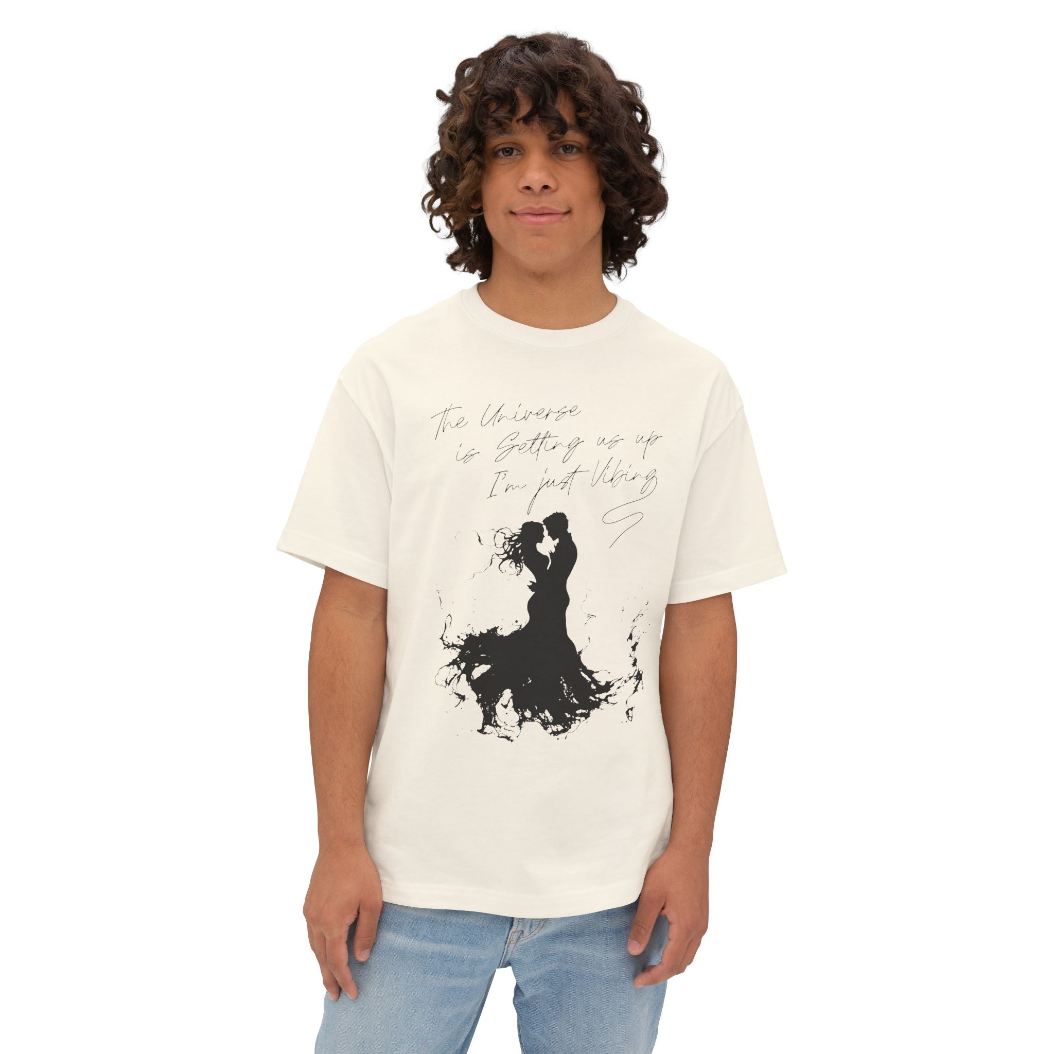 The Universe Is Getting Us Up I'm Just Vibing Oversized Tee