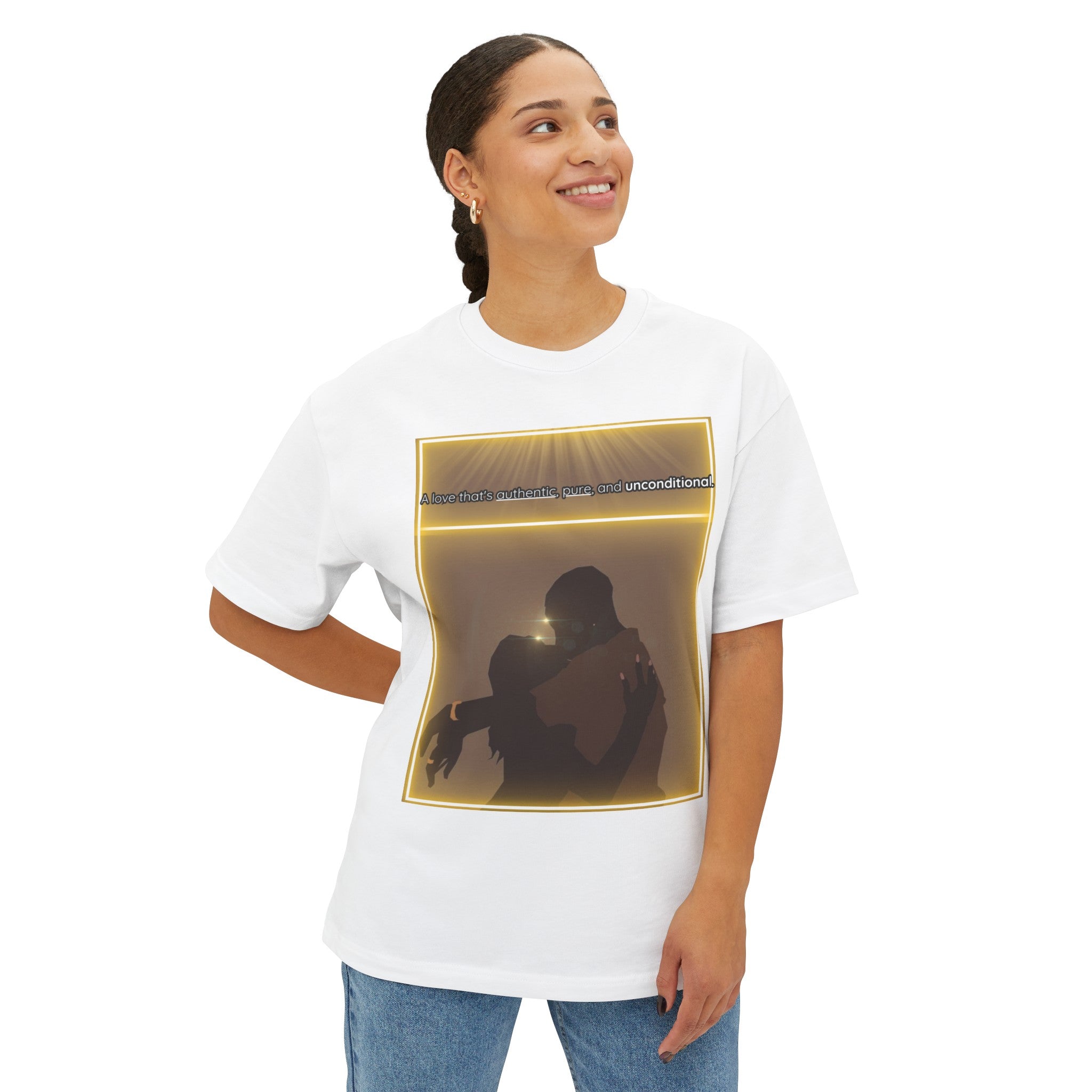 A love that's authentic,pure,and unconditional Unisex Boxy Tee