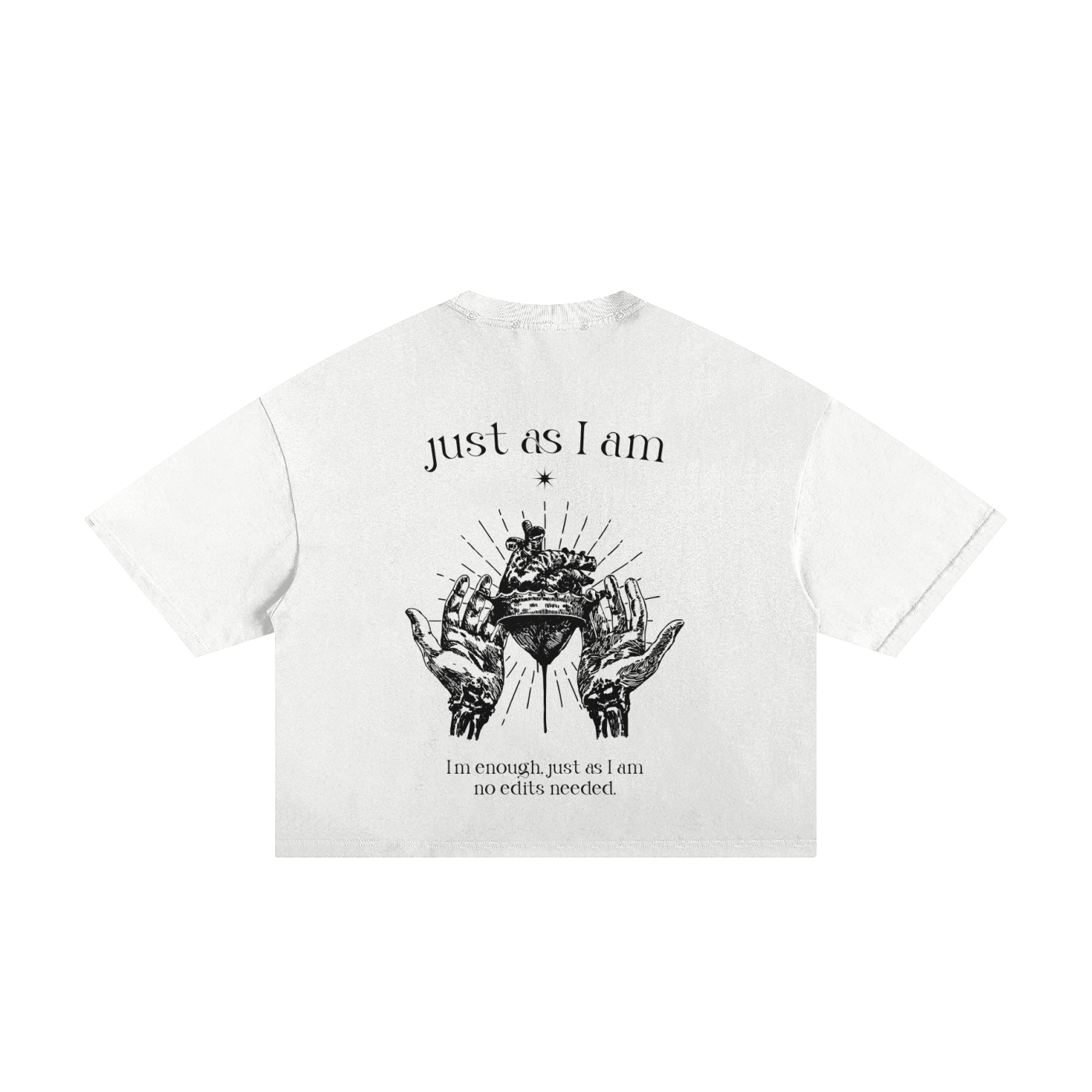 I’m enough, just as I am—no edits needed Unisex Cropped Boxy Tee