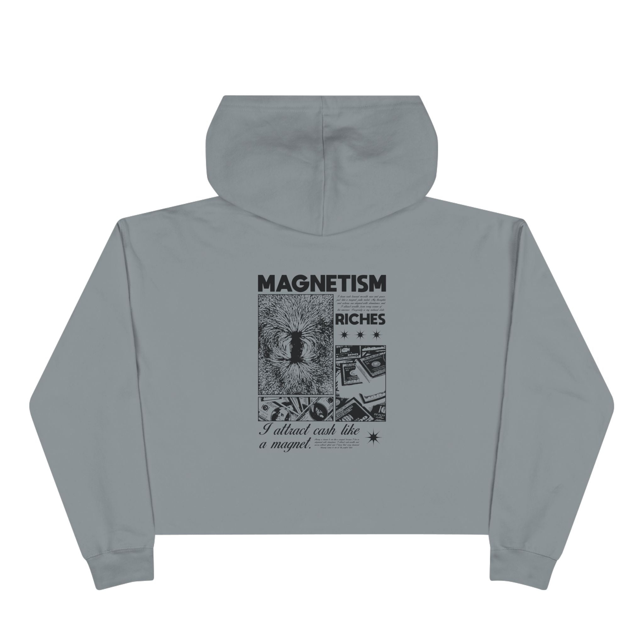 I Attract Cash Like A Magnet Unisex Crop Hoodie