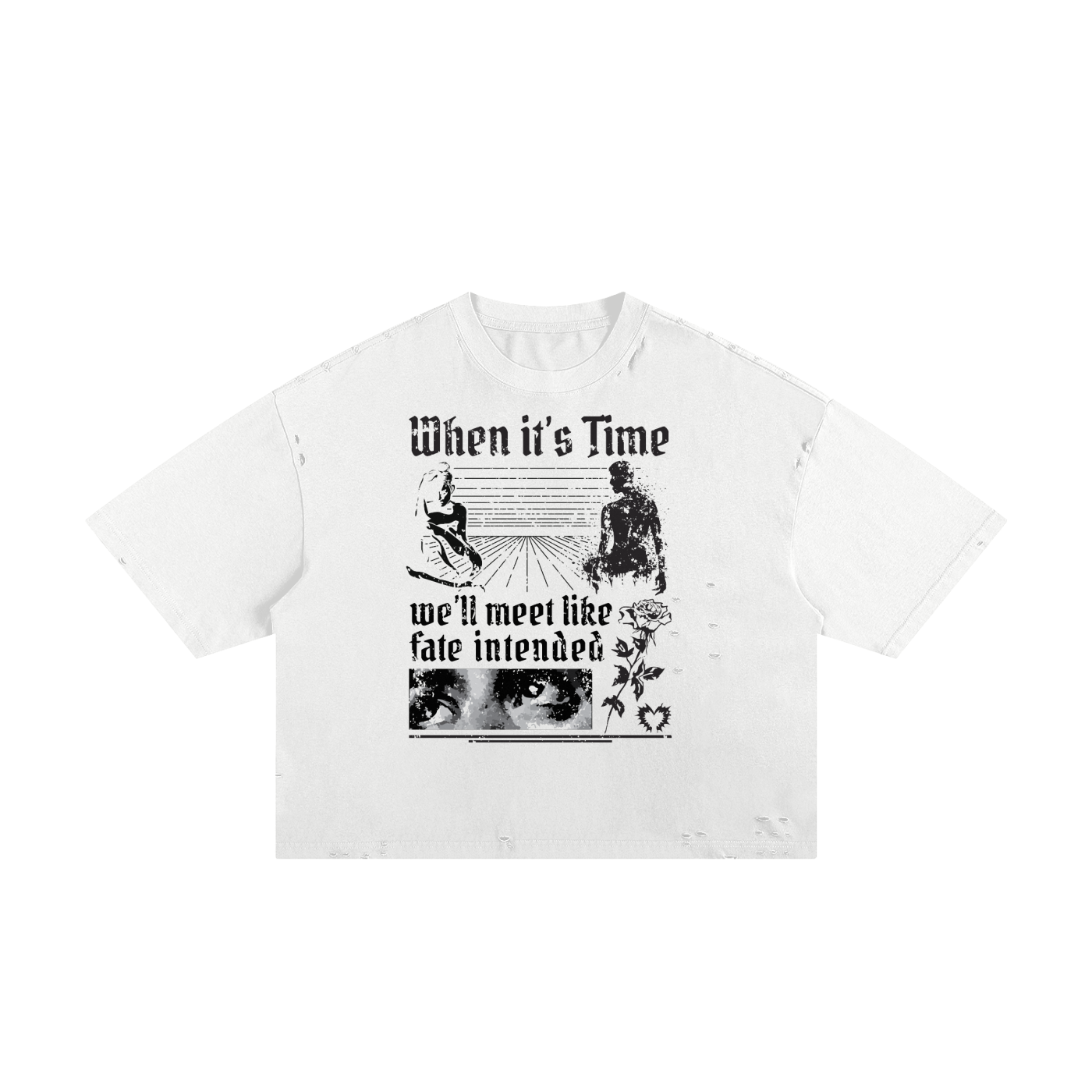 When Its Time Classic Frayed Boxy Tee