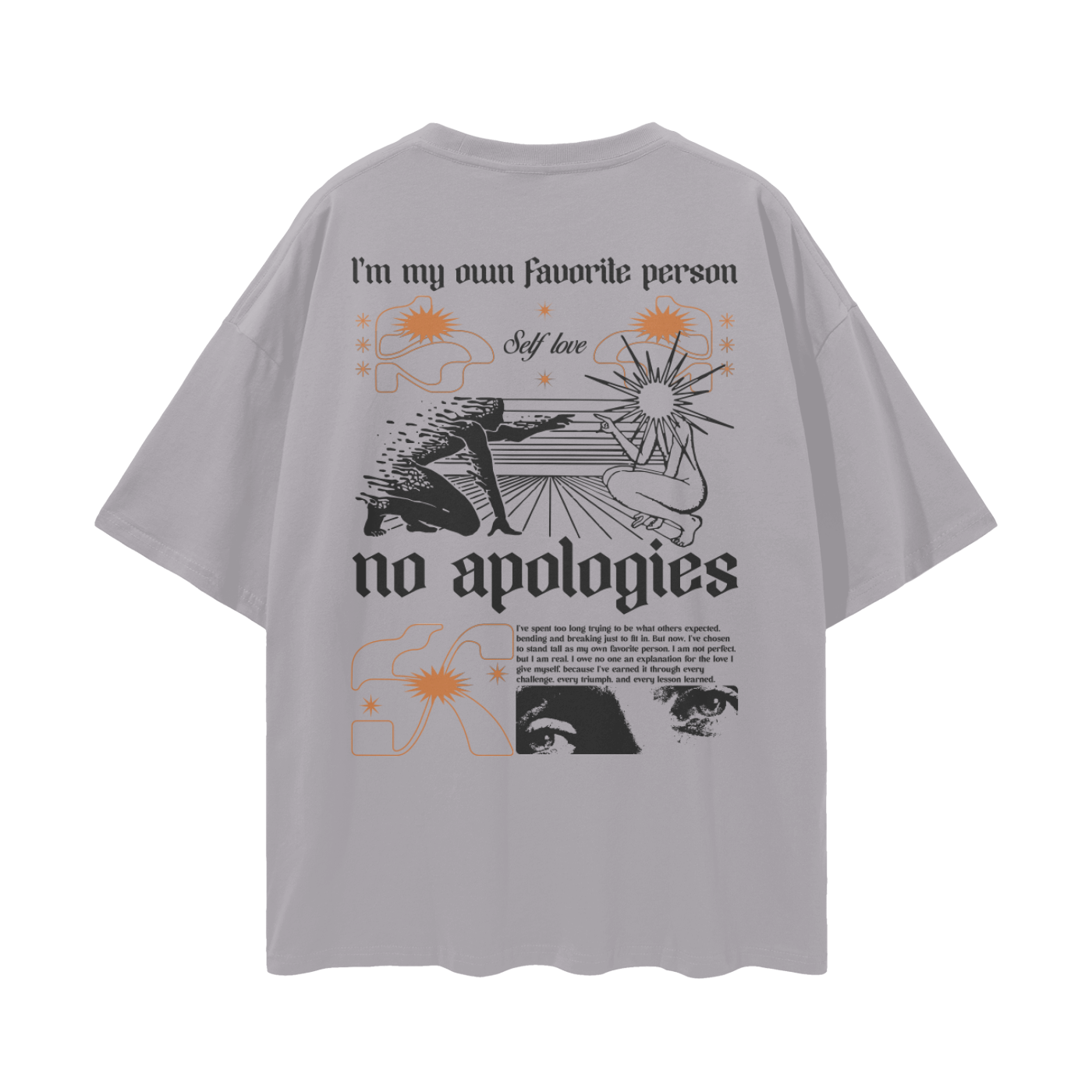 No Apologies Streetwear Loose Drop Shoulder T-Shirt