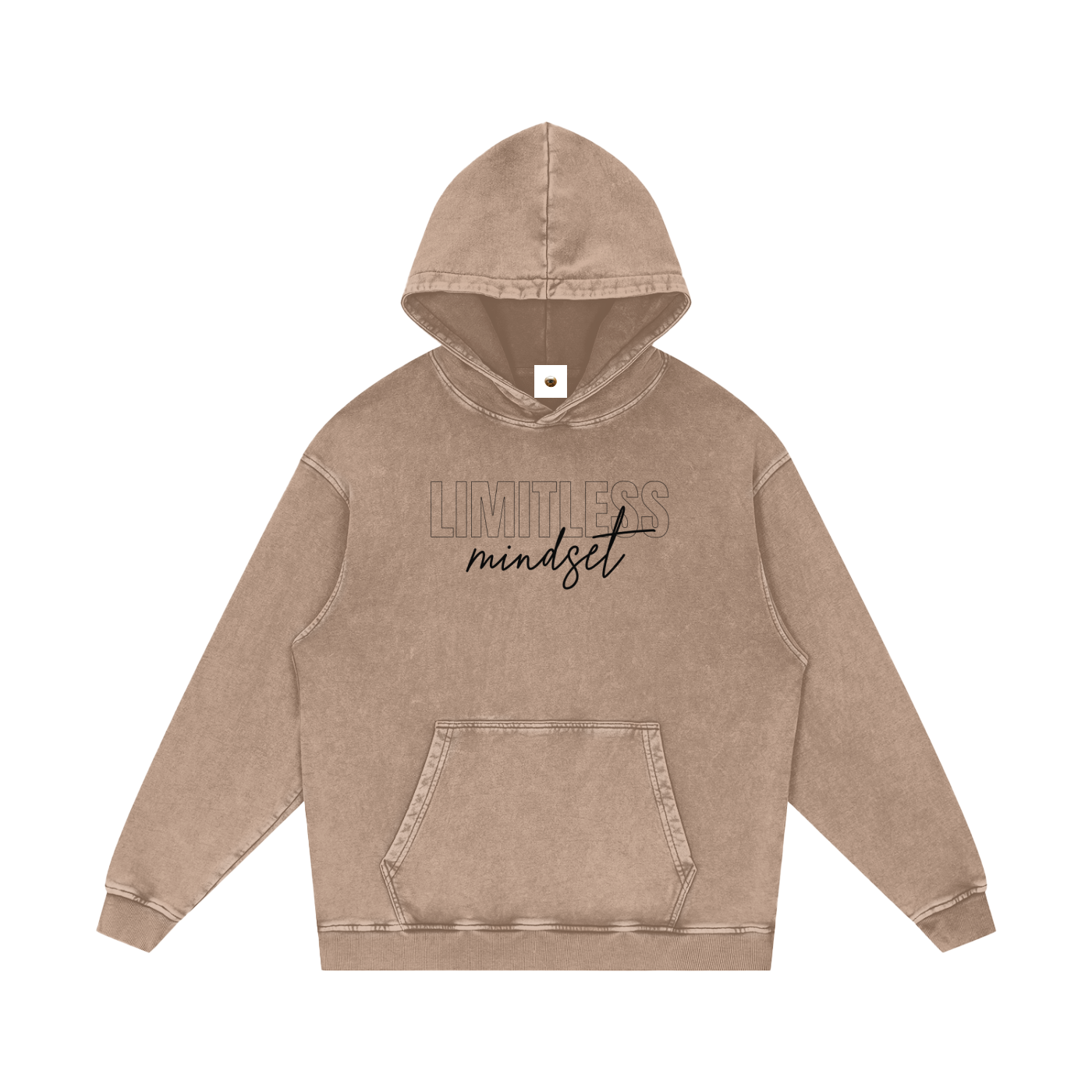 Limitless Mindset Snow Washed Loose Cotton Hoodie