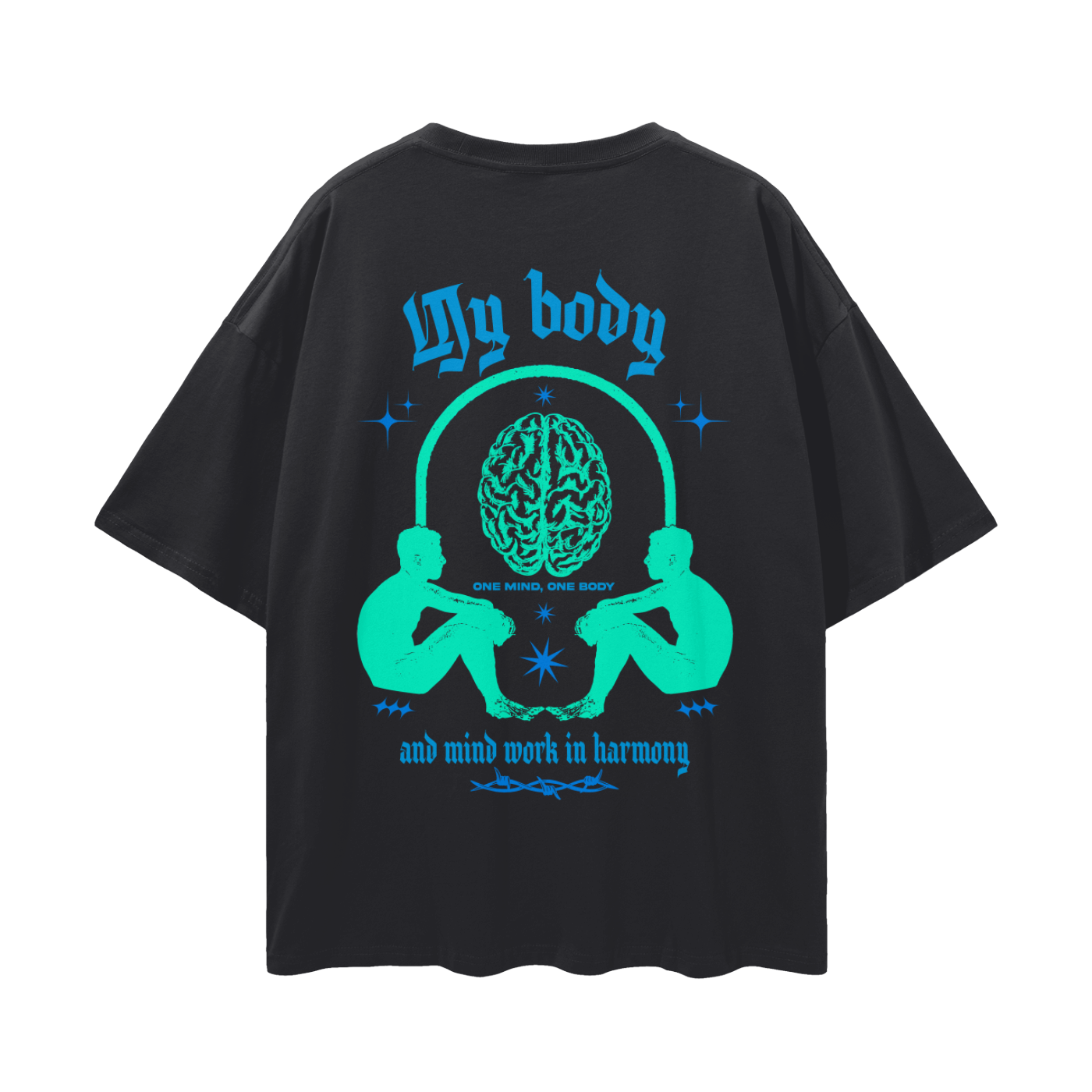 One Mind One Body Streetwear Loose Drop Shoulder T-Shirt