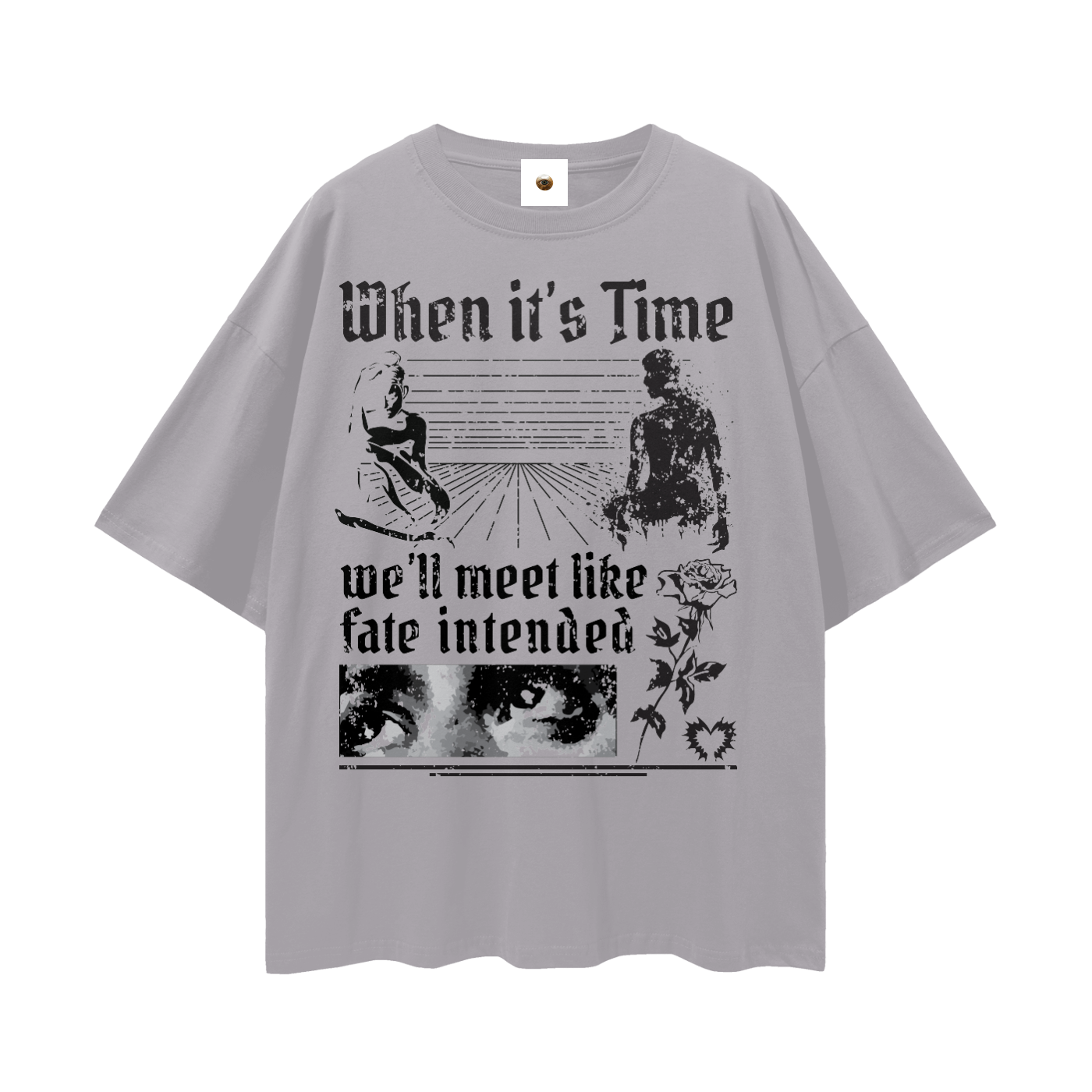 When Its Time Streetwear Loose Drop Shoulder T-Shirt