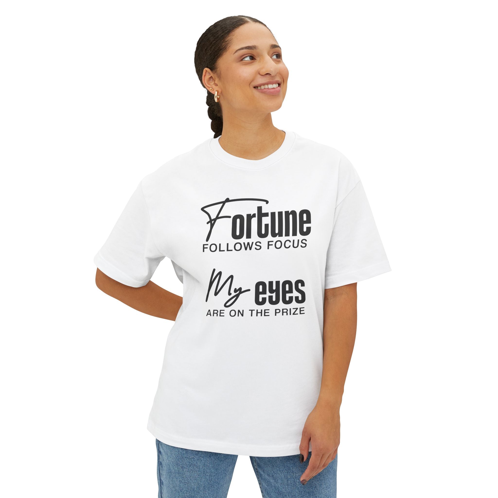 Fortune Follows Focus My Eyes Are On The Prize Heavy Cotton Tee