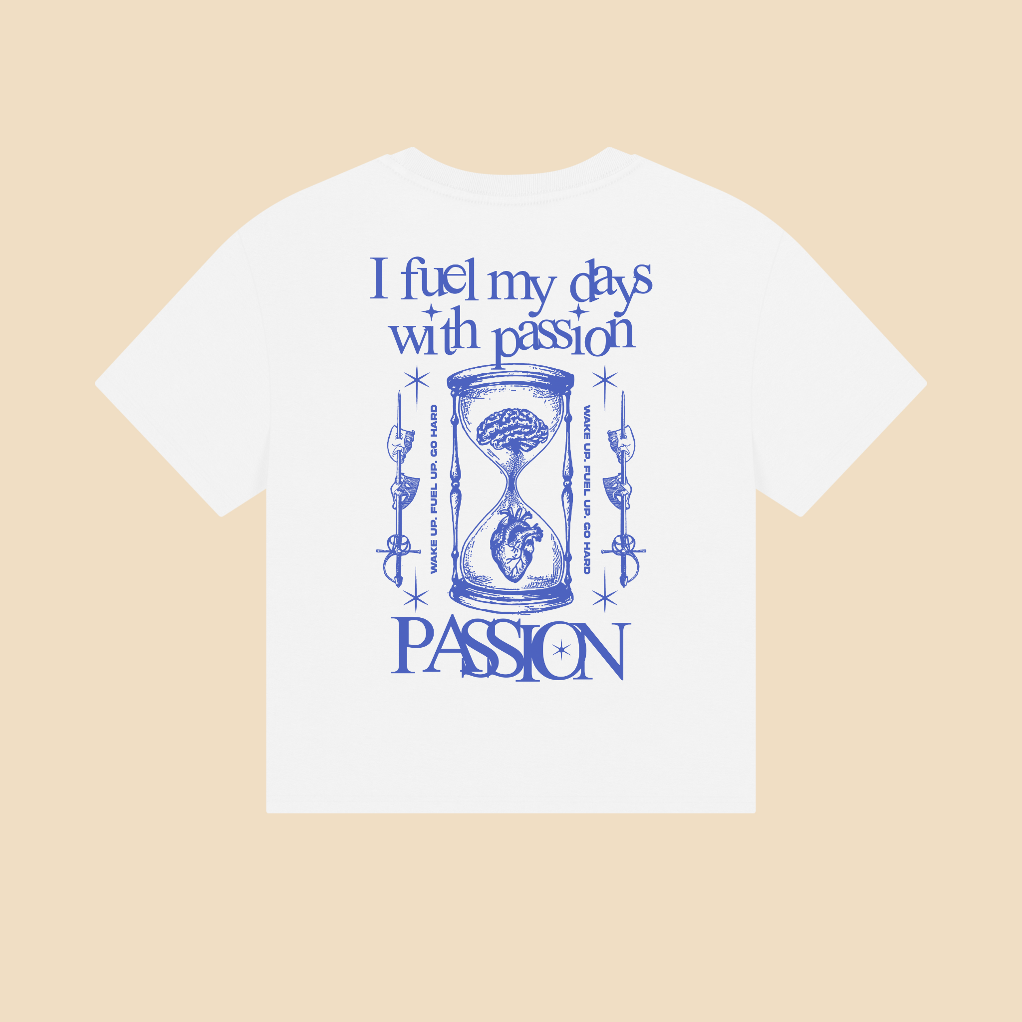 I fuel my days with passion UNISEX Cropped Boxy Tee