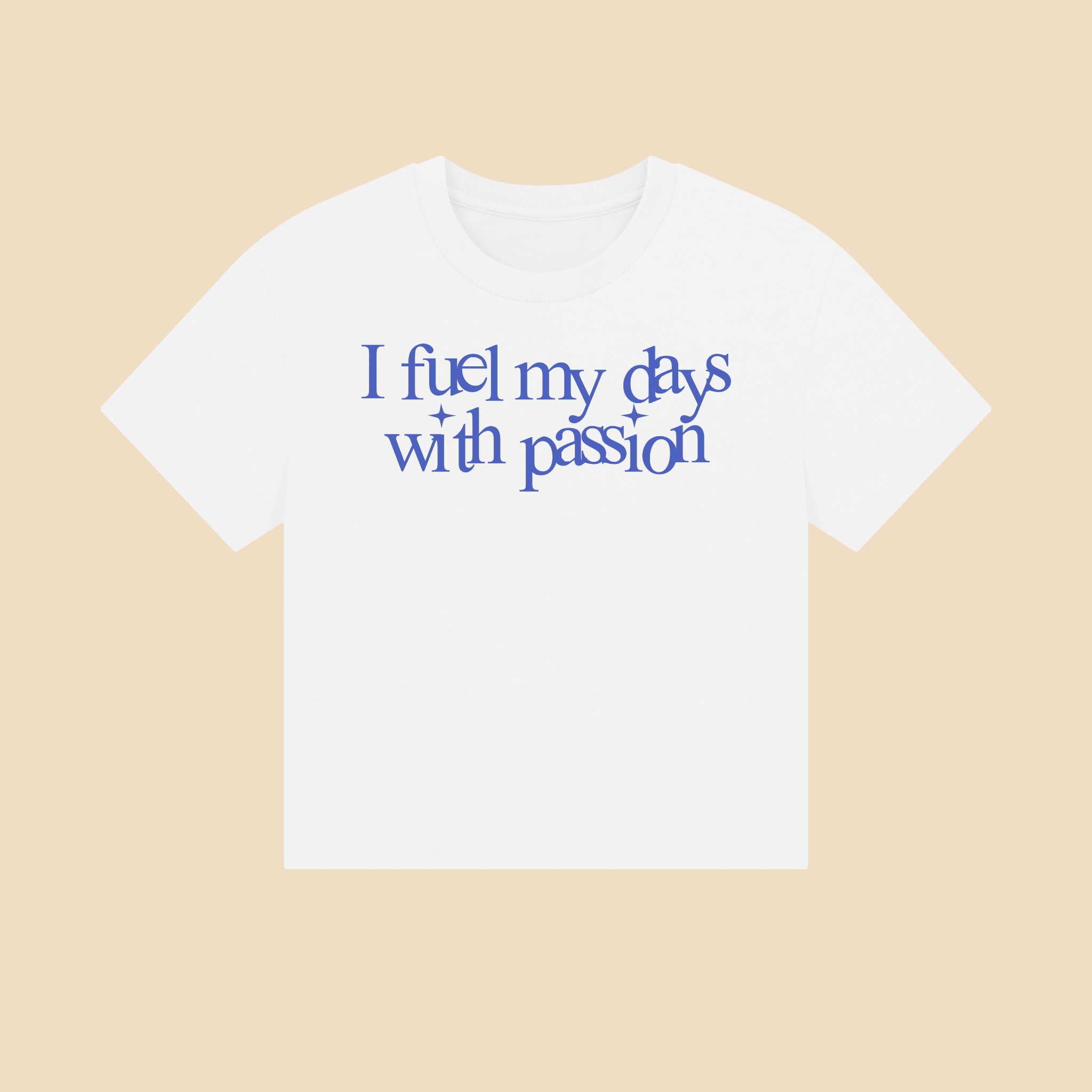 I fuel my days with passion UNISEX Cropped Boxy Tee