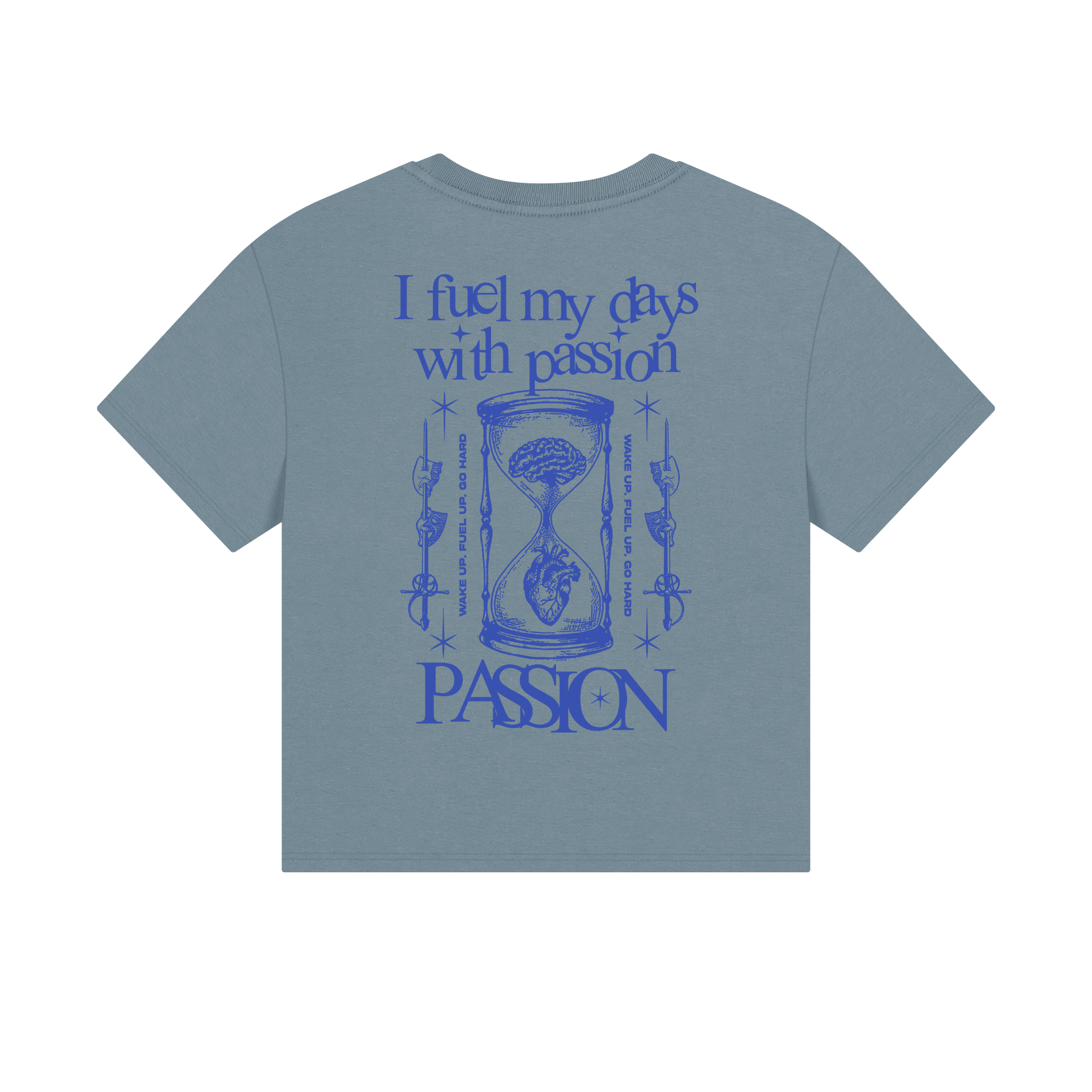 I fuel my days with passion UNISEX Cropped Boxy Tee