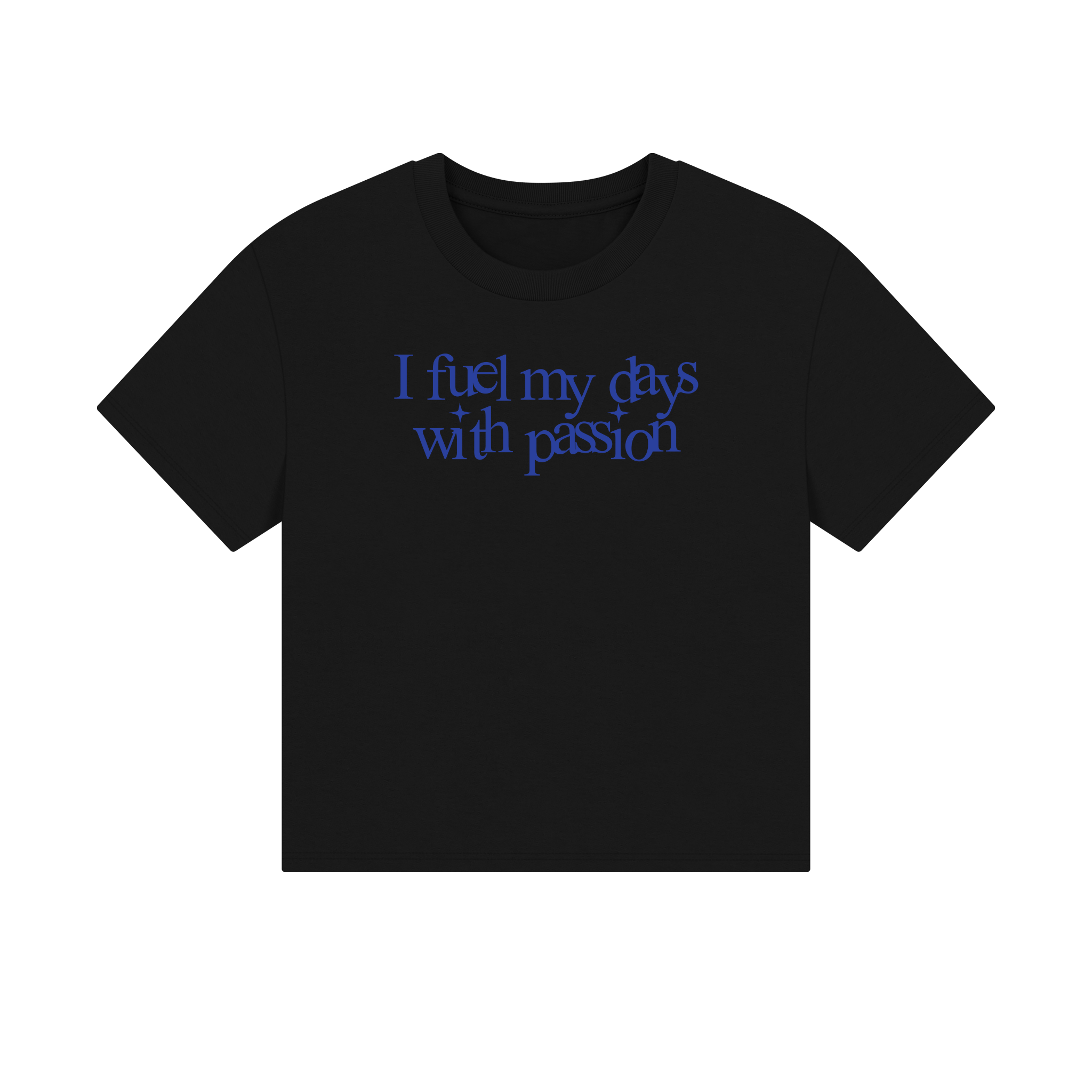 I fuel my days with passion UNISEX Cropped Boxy Tee