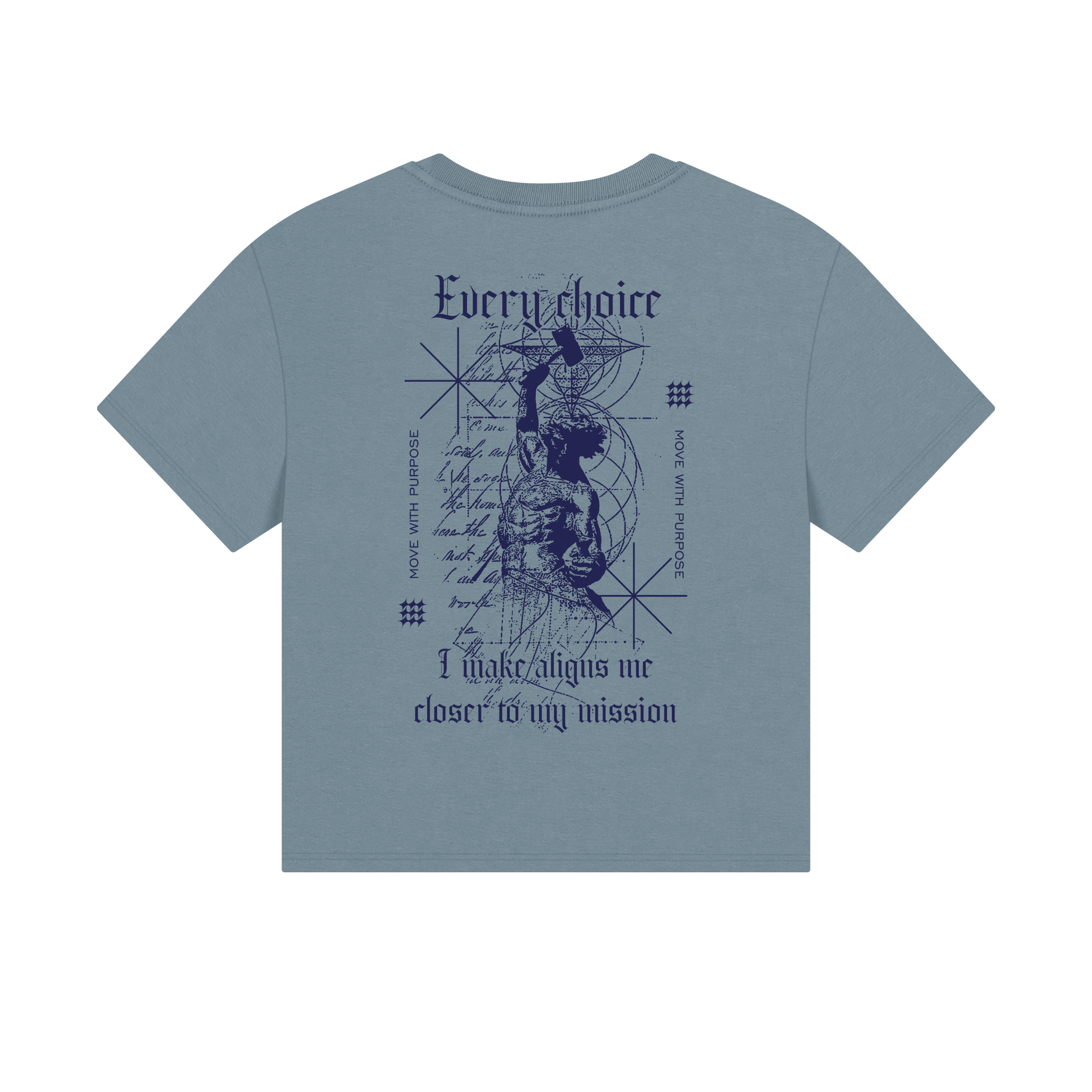 Every choice I make aligns me closer to my mission Unisex Oversized Crop Tee