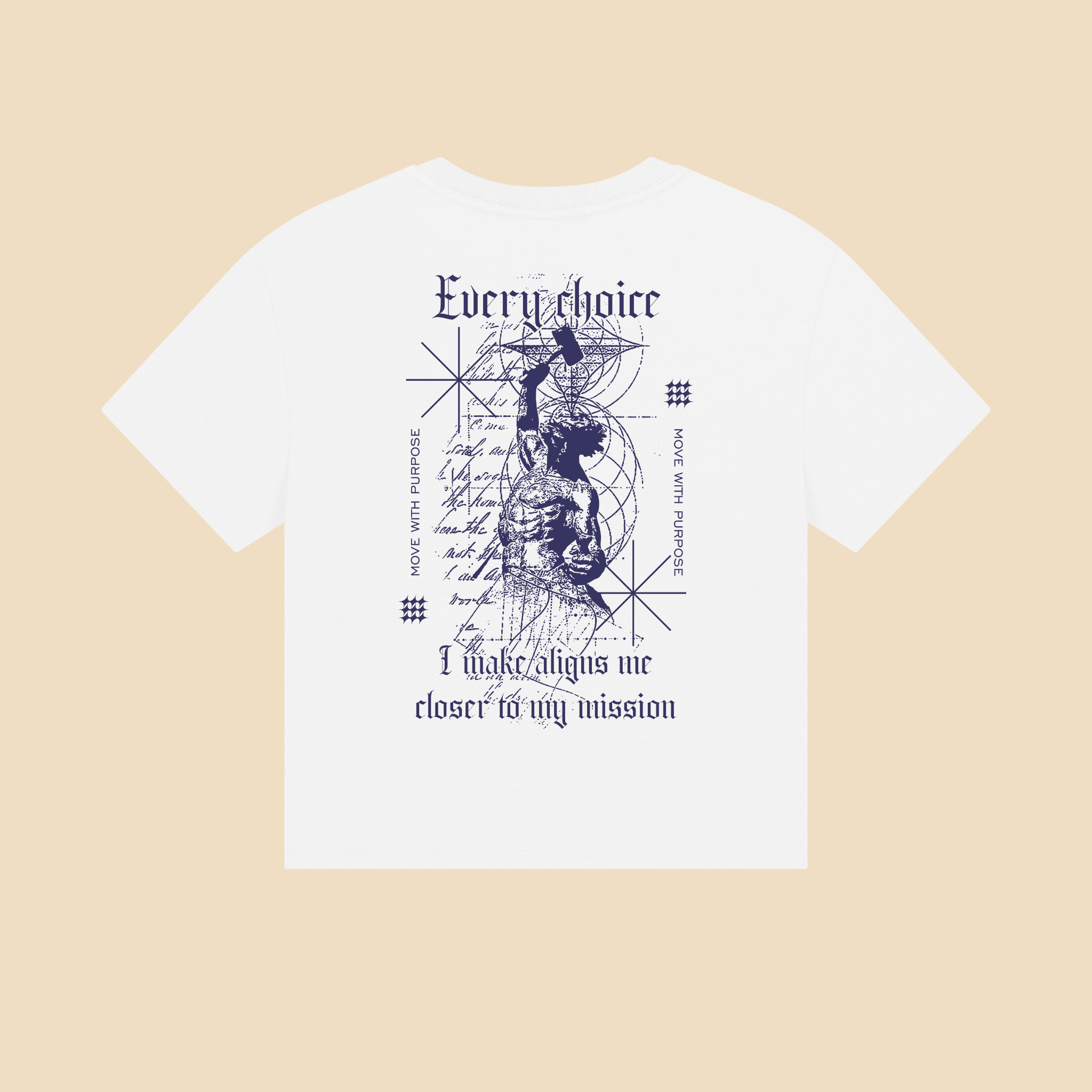 Every choice I make aligns me closer to my mission Unisex Oversized Crop Tee
