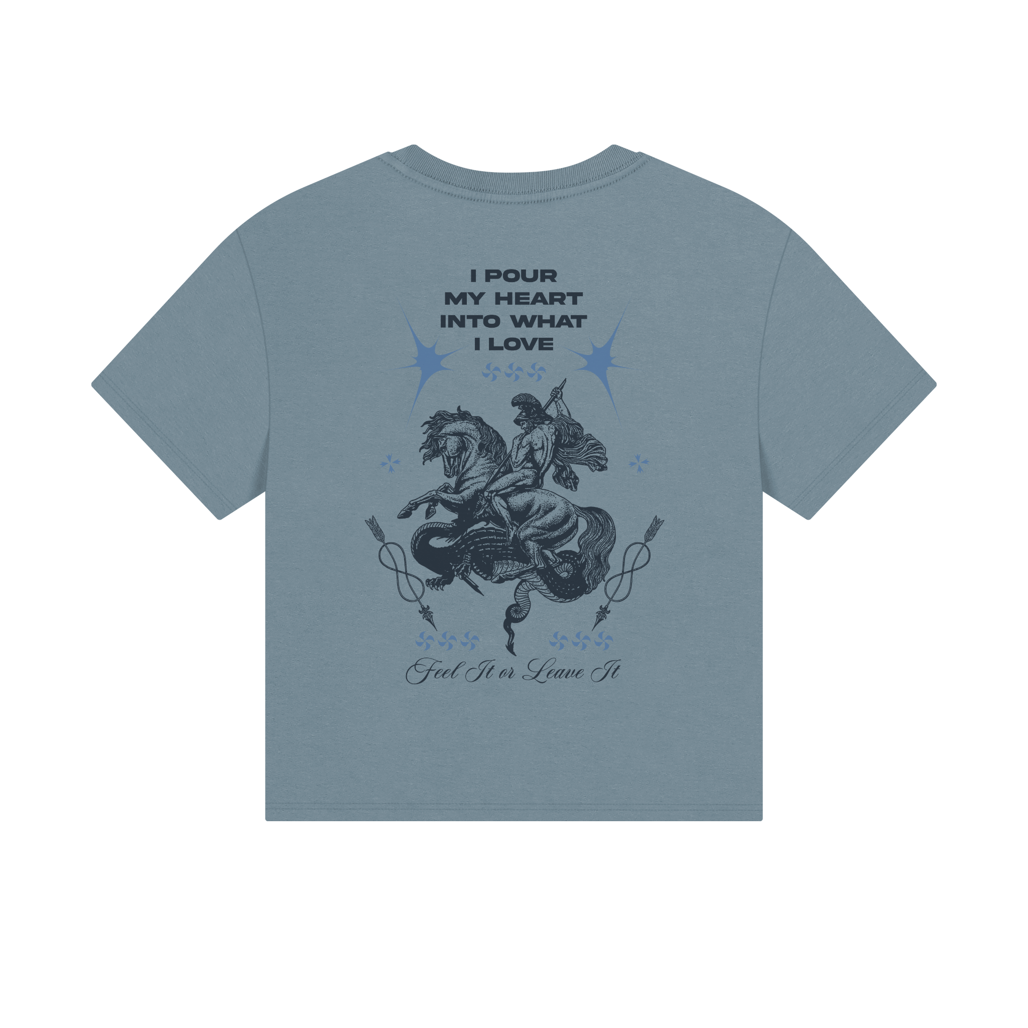 I pour my heart into what I love Unisex Cropped Boxy Tee