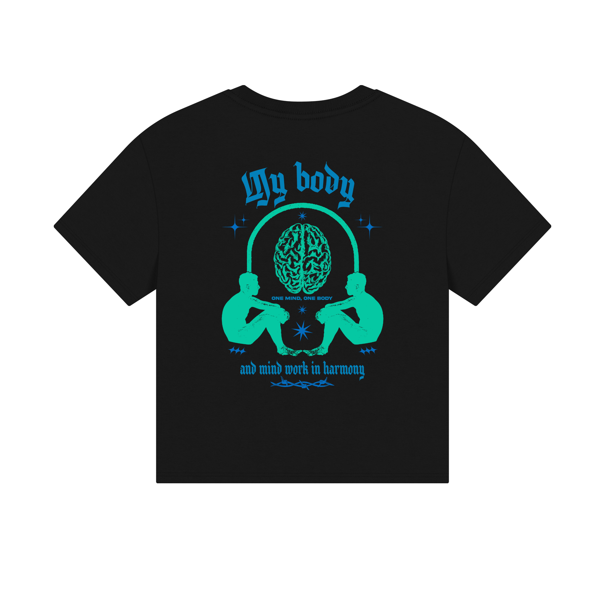 My body and mind work in harmony Unisex Cropped Boxy Tee