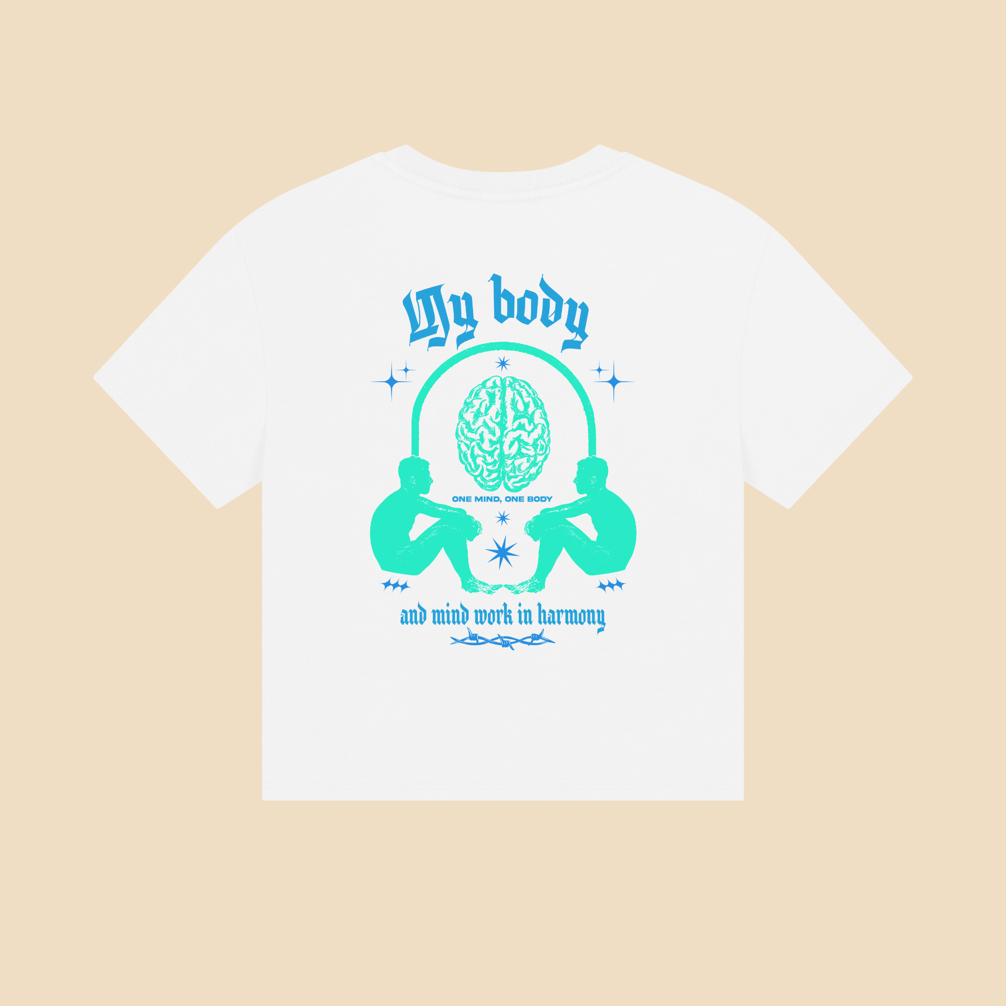 My body and mind work in harmony Unisex Cropped Boxy Tee