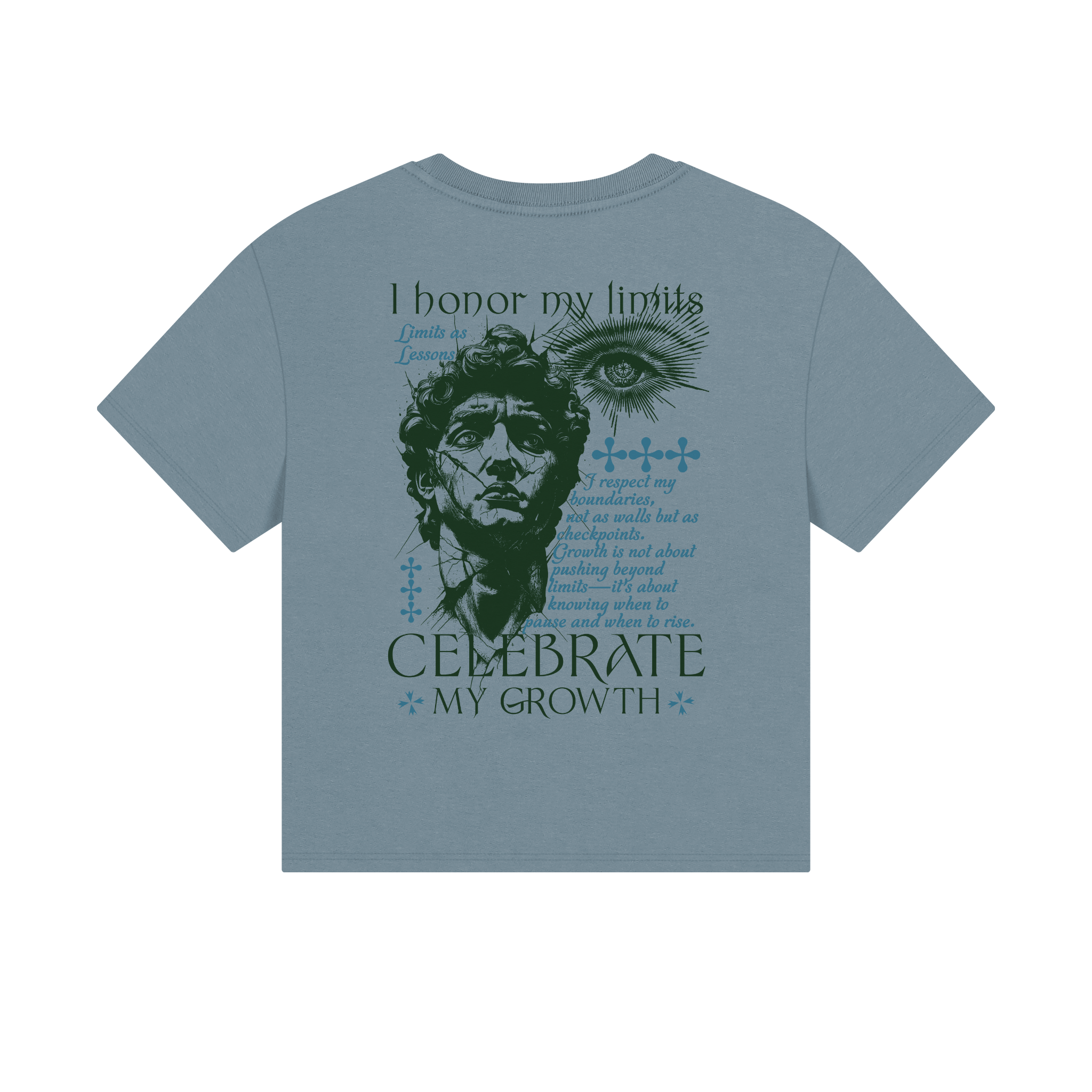 I honor my limits and celebrate my growth Unisex Cropped Boxy Tee