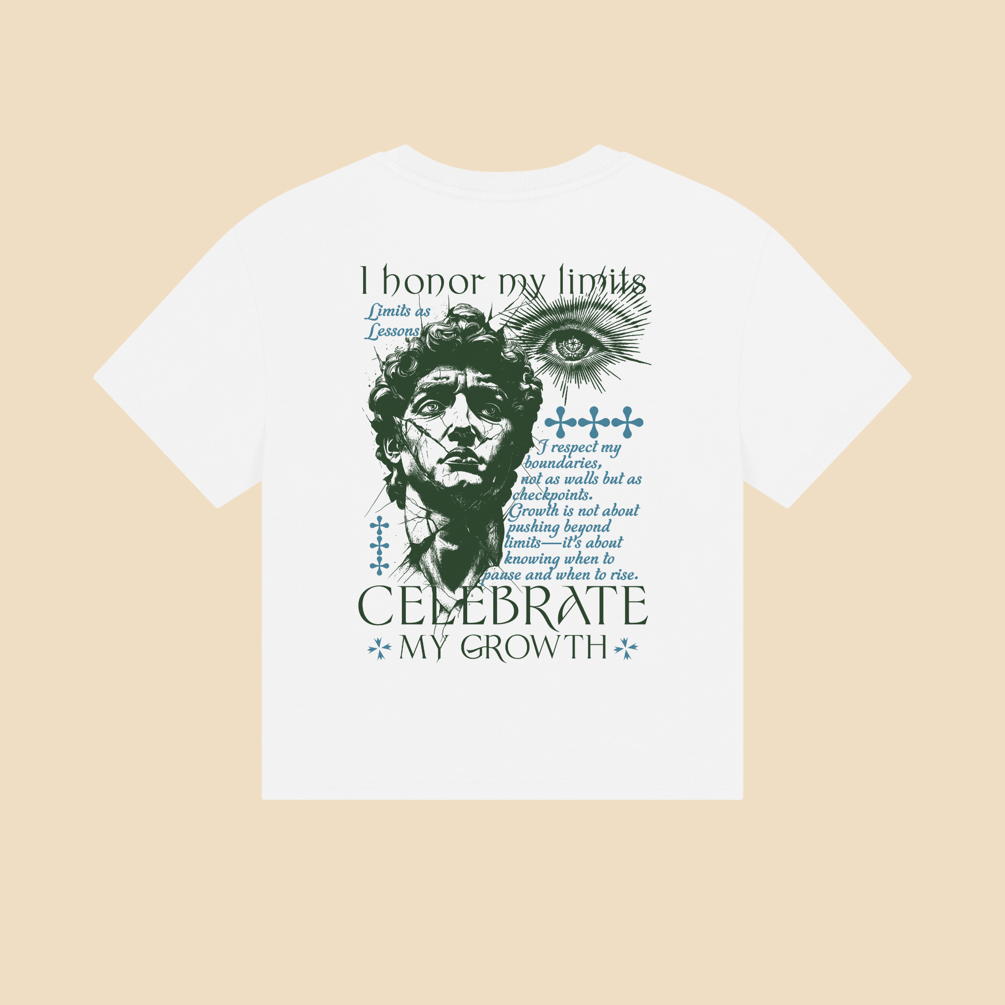 I honor my limits and celebrate my growth Unisex Cropped Boxy Tee