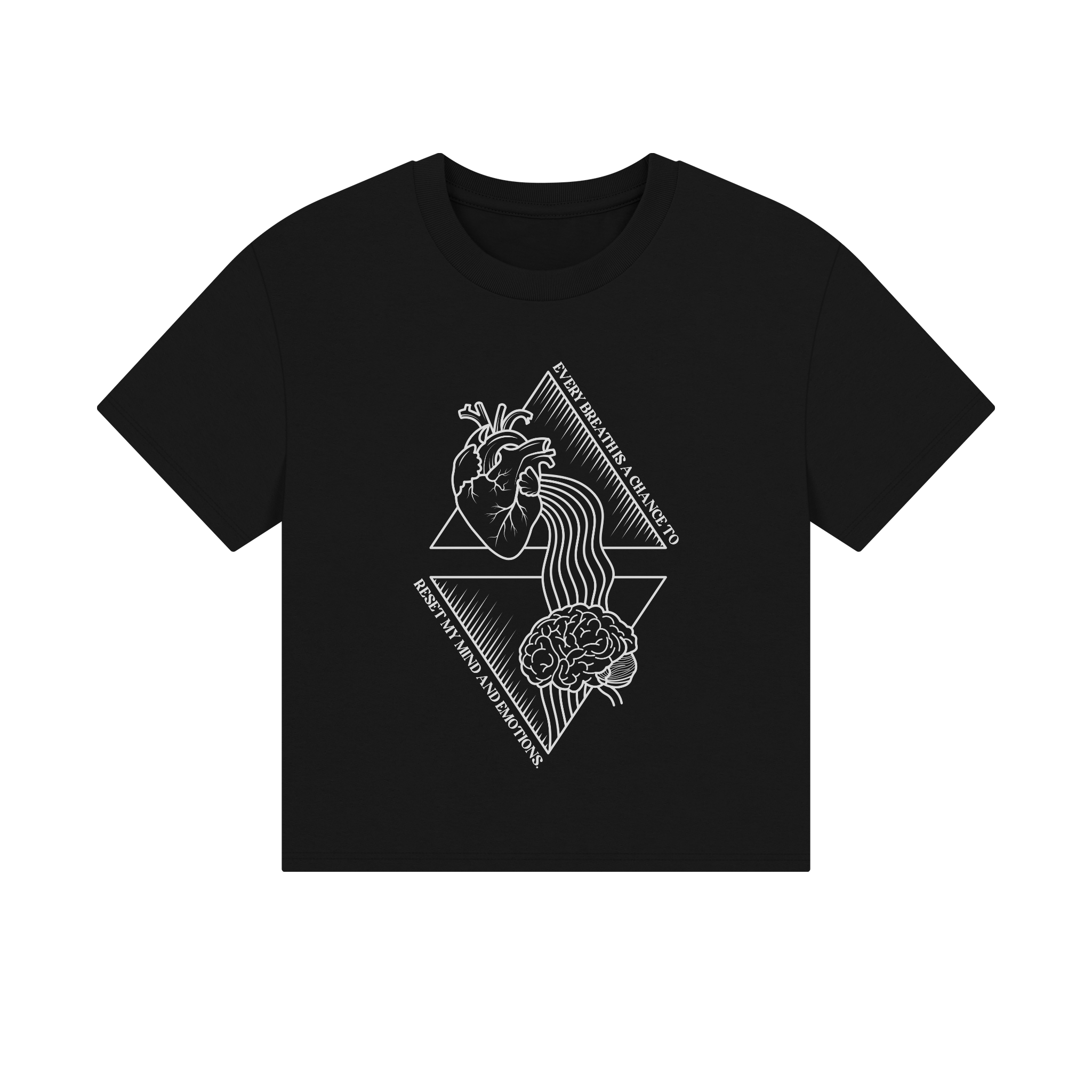 Every breath is a chance to reset my mind and emotions Unisex Cropped Boxy Tee
