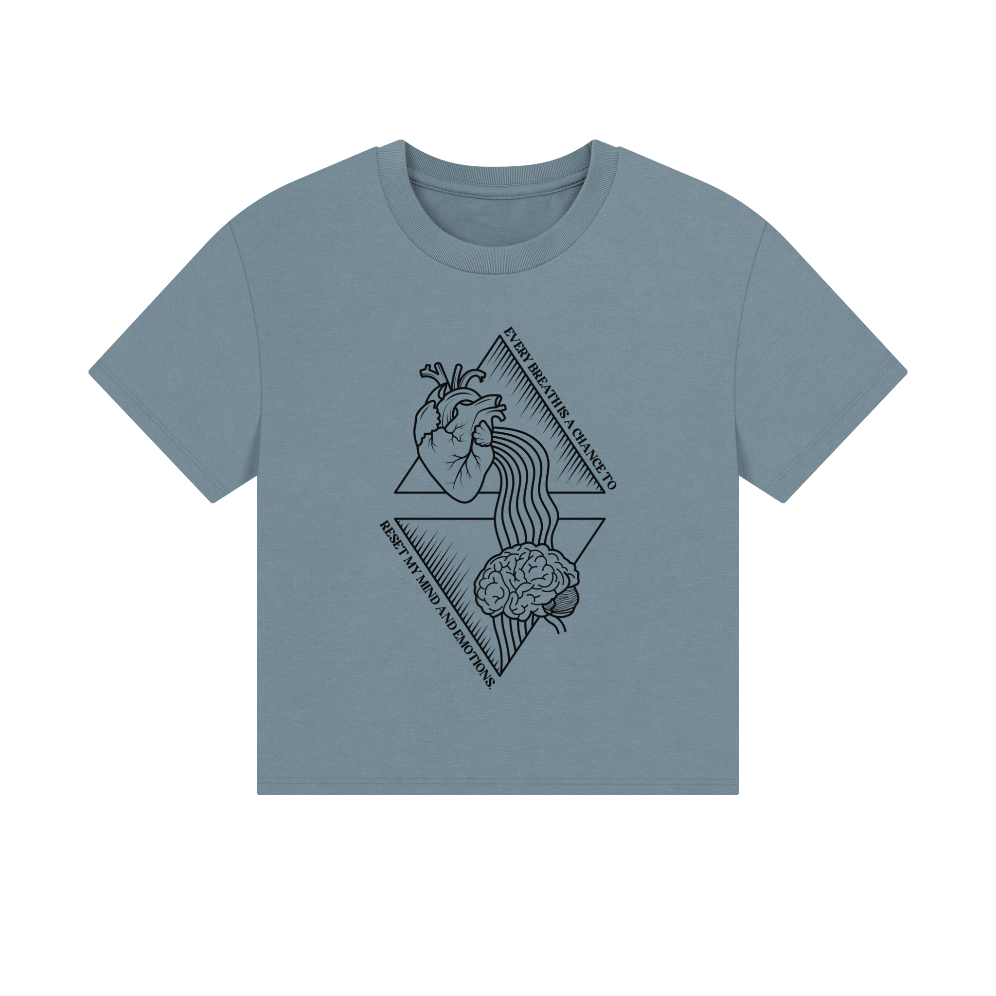 Every breath is a chance to reset my mind and emotions Unisex Cropped Boxy Tee