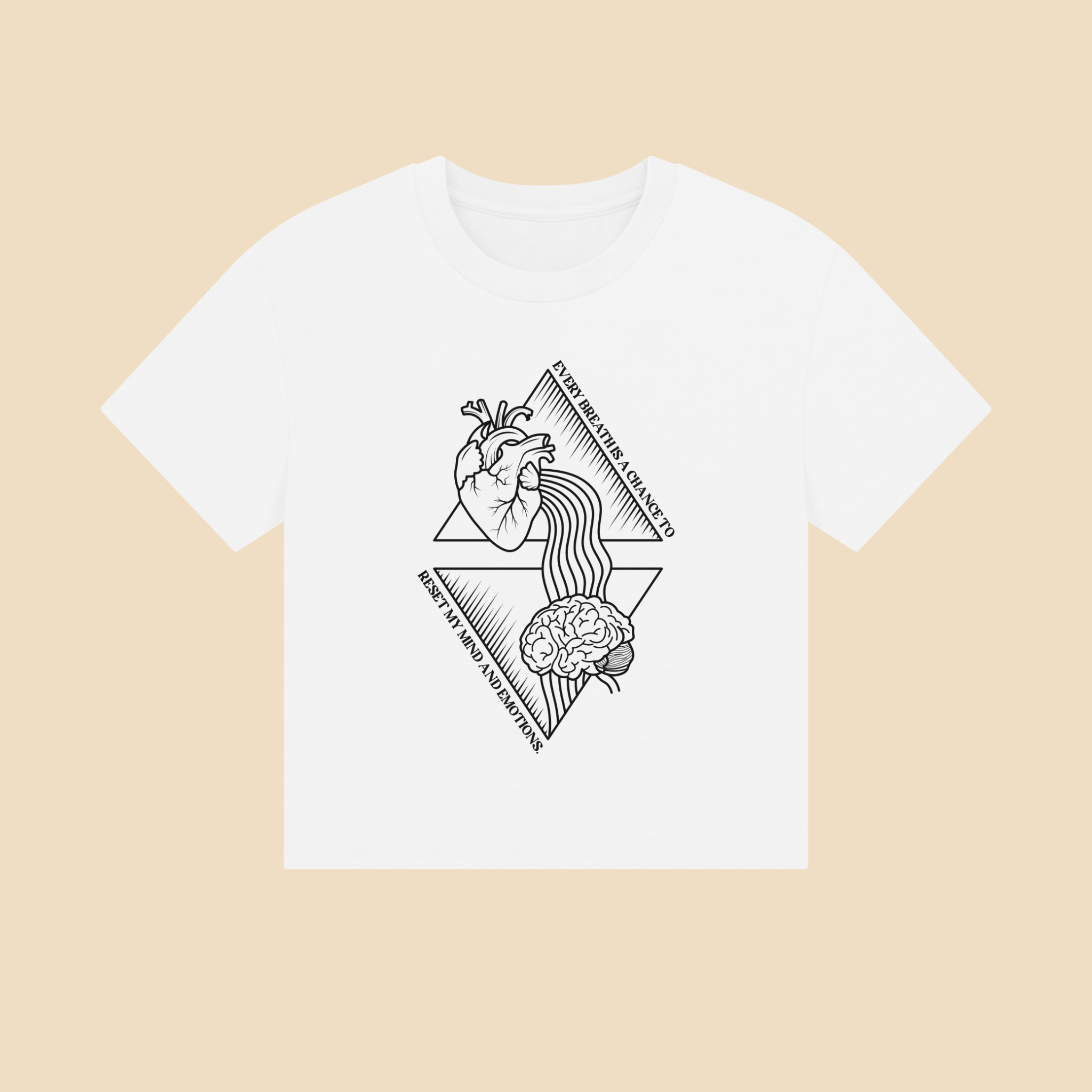 Every breath is a chance to reset my mind and emotions Unisex Cropped Boxy Tee