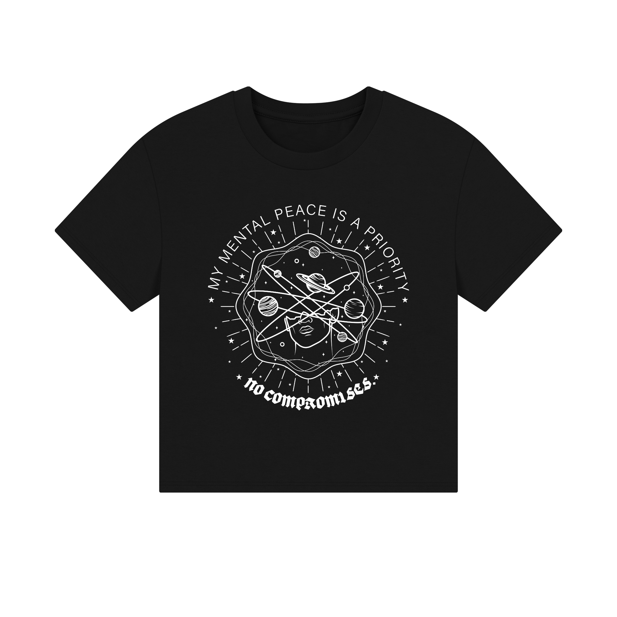 My mental peace is a priority—no compromises Unisex Cropped Boxy Tee
