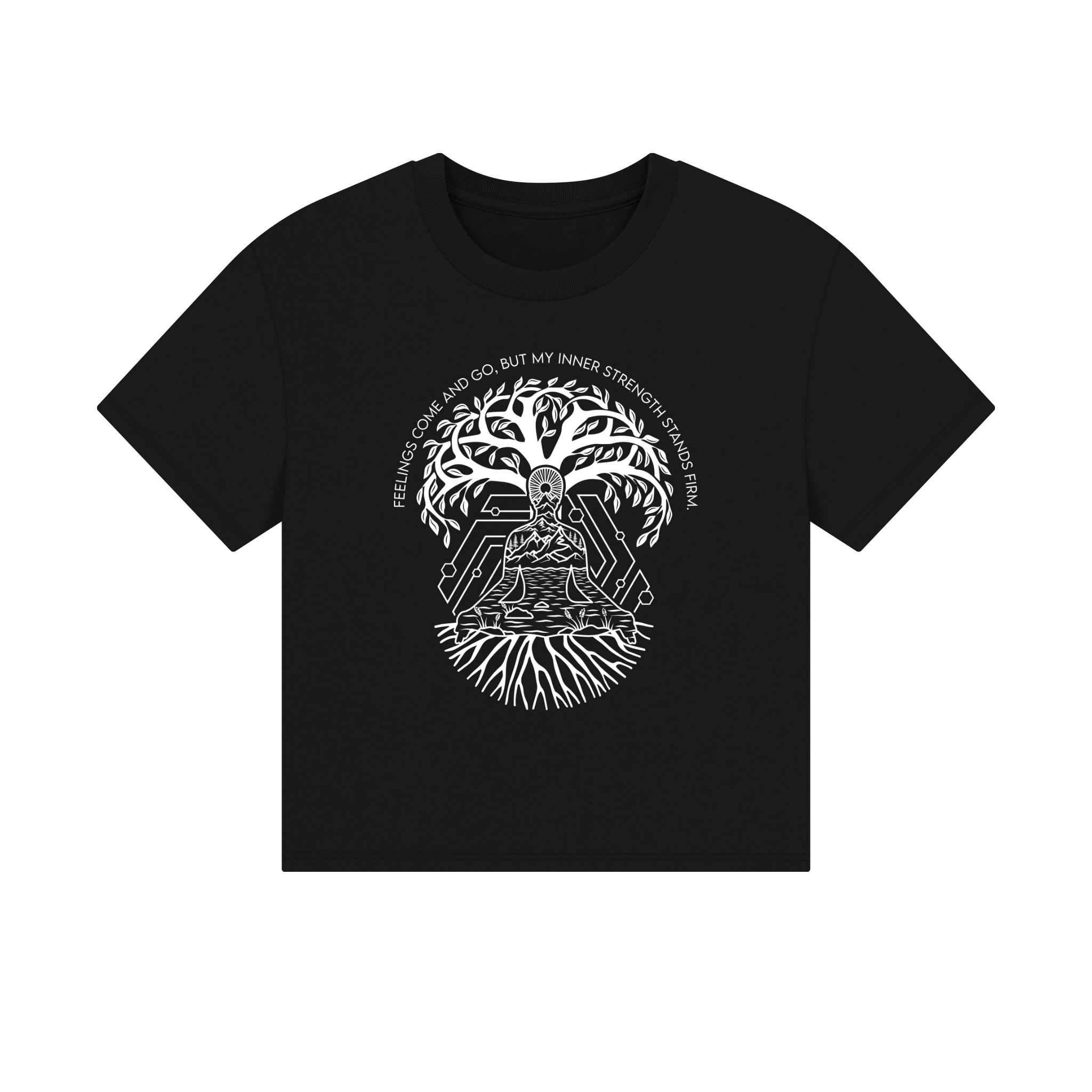 Feelings come and go, but my inner strength stands firm Unisex Cropped Boxy Tee