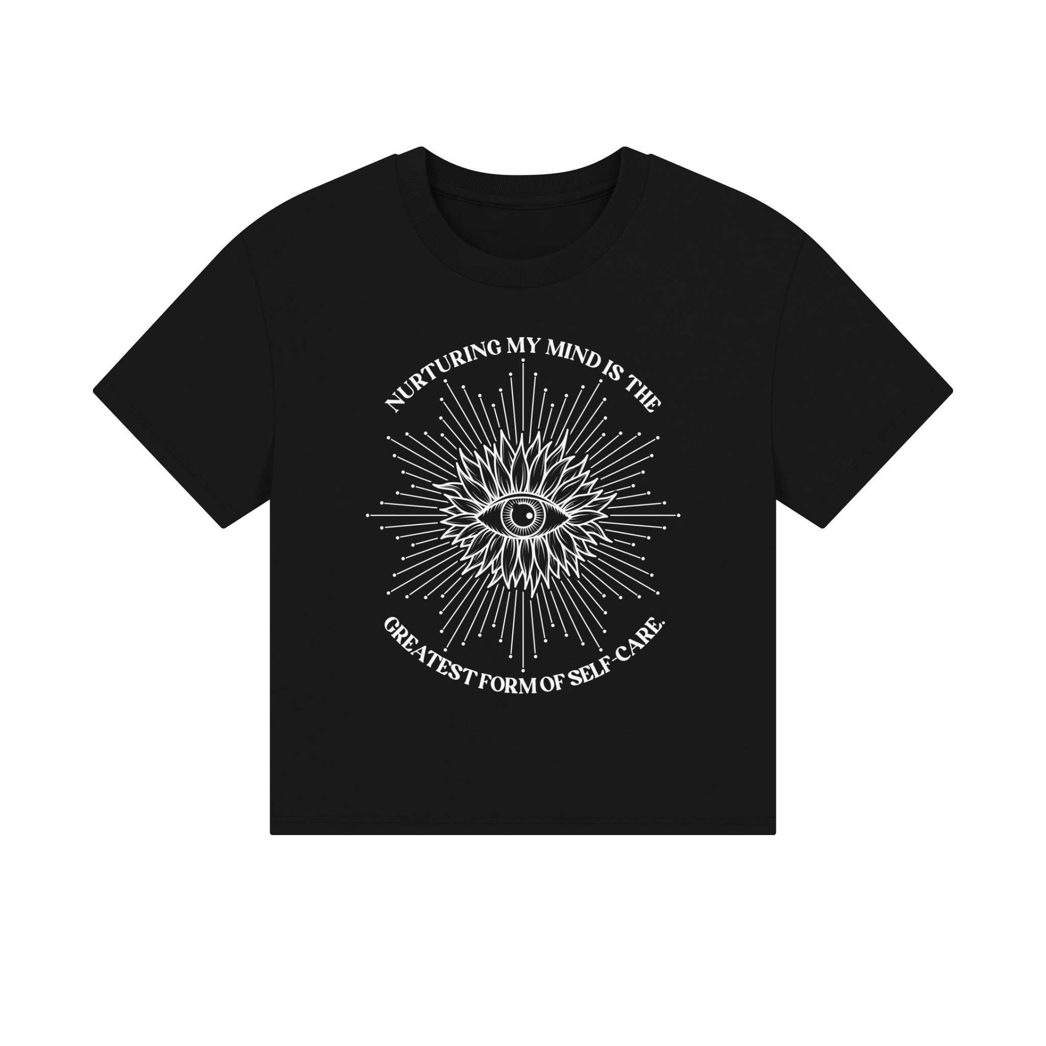 Nurturing my mind is the greatest form of self-care Unisex Cropped Boxy Tee
