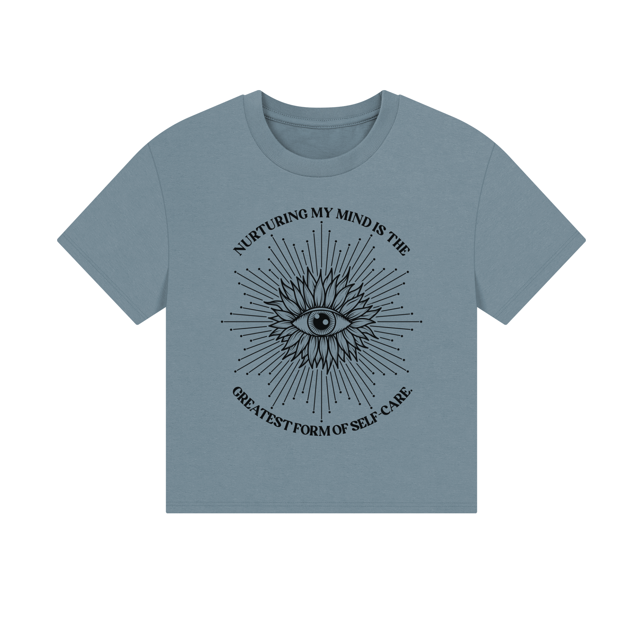 Nurturing my mind is the greatest form of self-care Unisex Cropped Boxy Tee