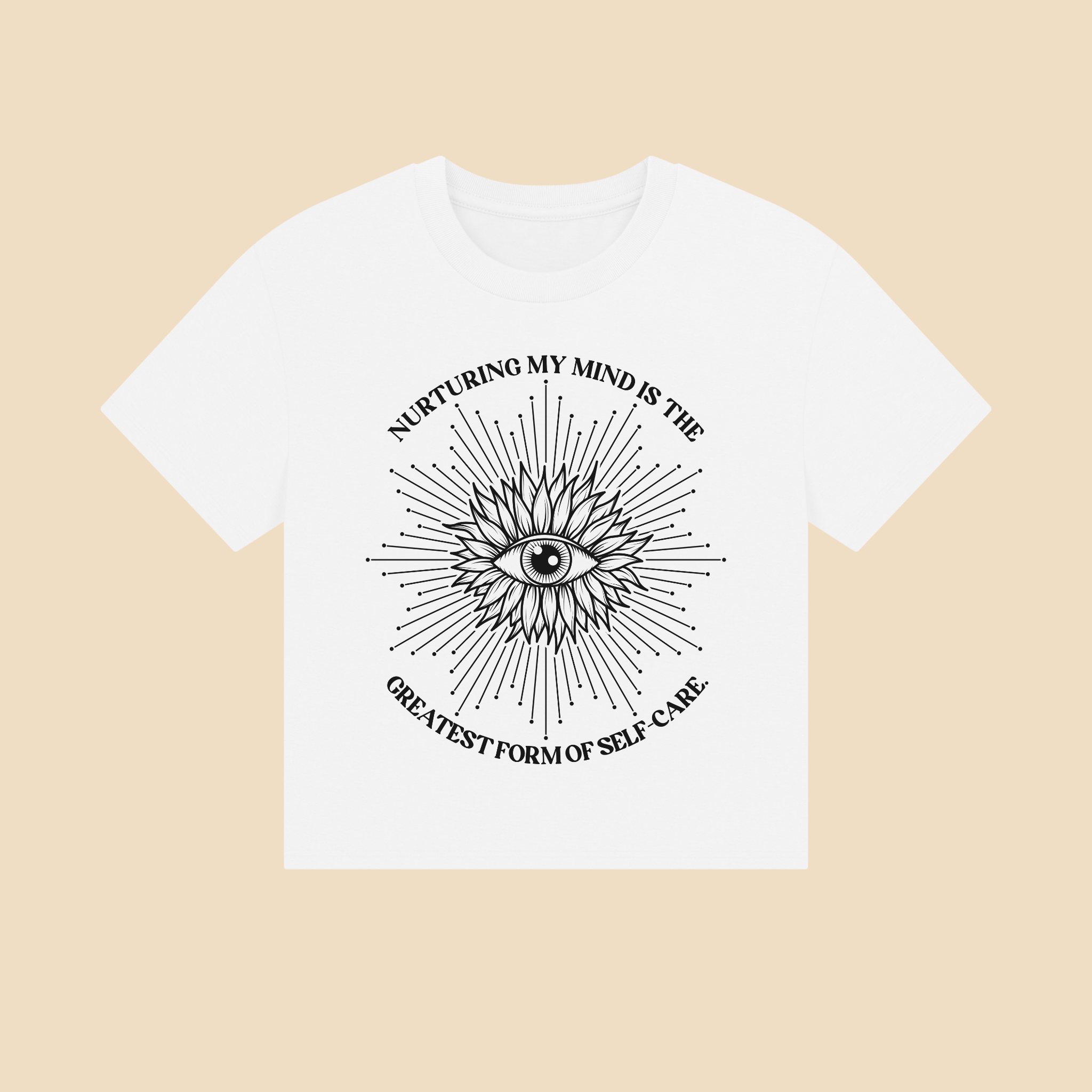 Nurturing my mind is the greatest form of self-care Unisex Cropped Boxy Tee