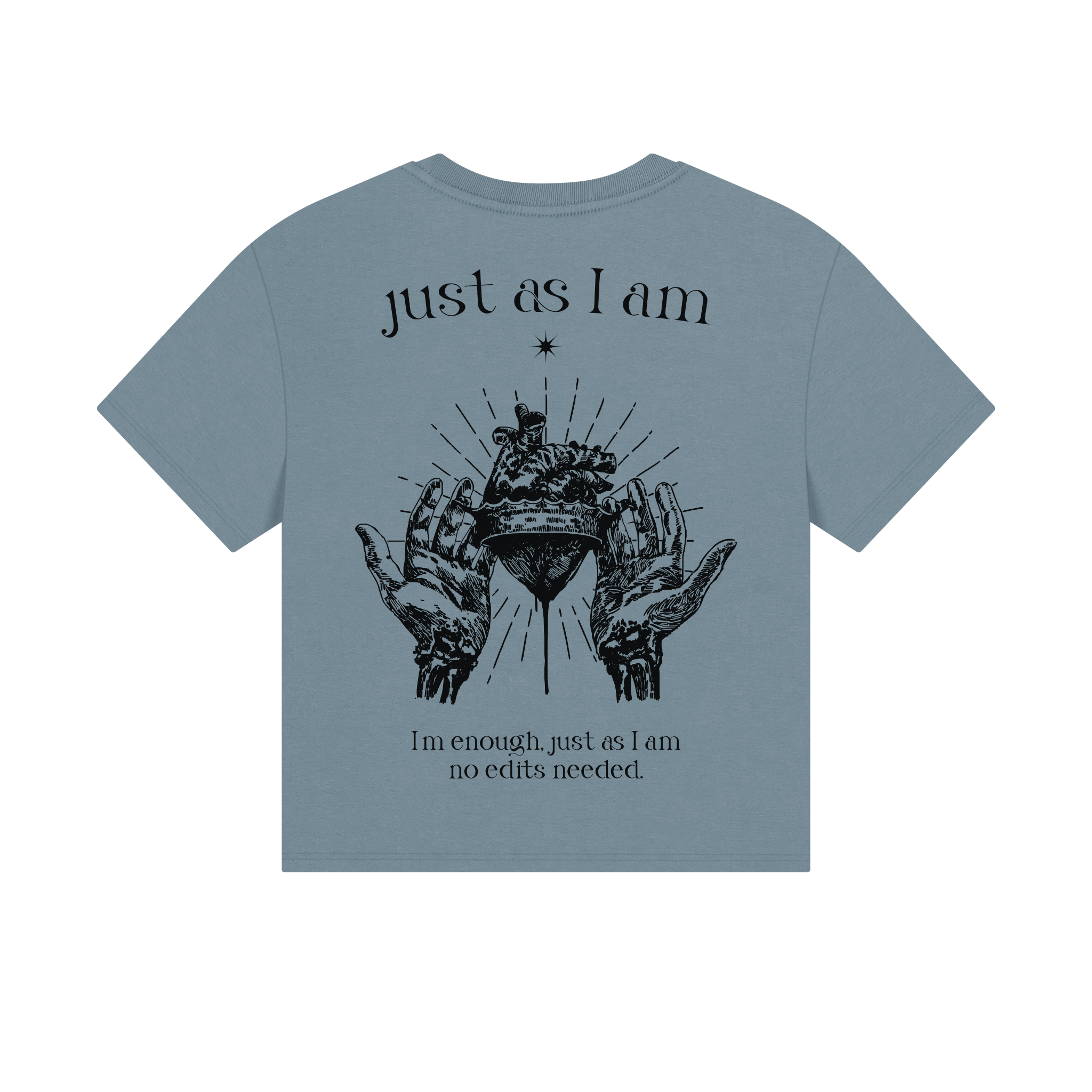 I’m enough, just as I am—no edits needed Unisex Cropped Boxy Tee