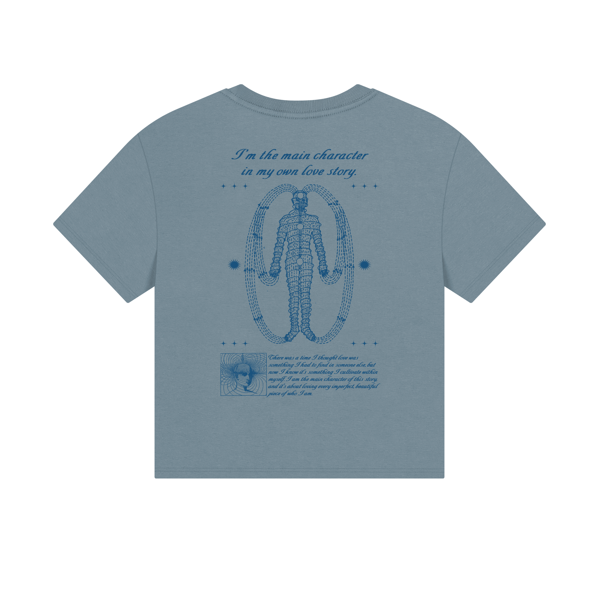 I’m the main character in my own love story Unisex Cropped Boxy Tee