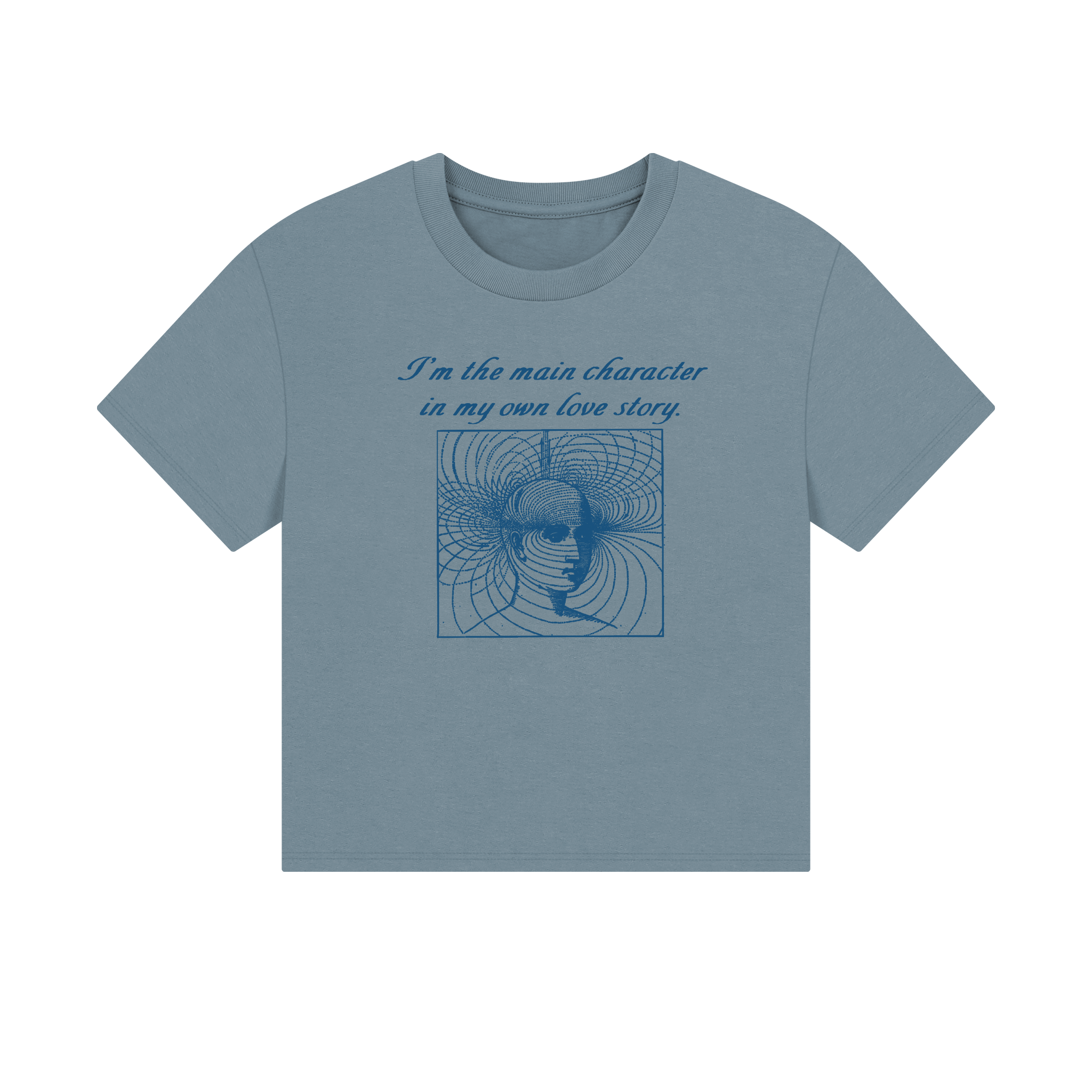 I’m the main character in my own love story Unisex Cropped Boxy Tee