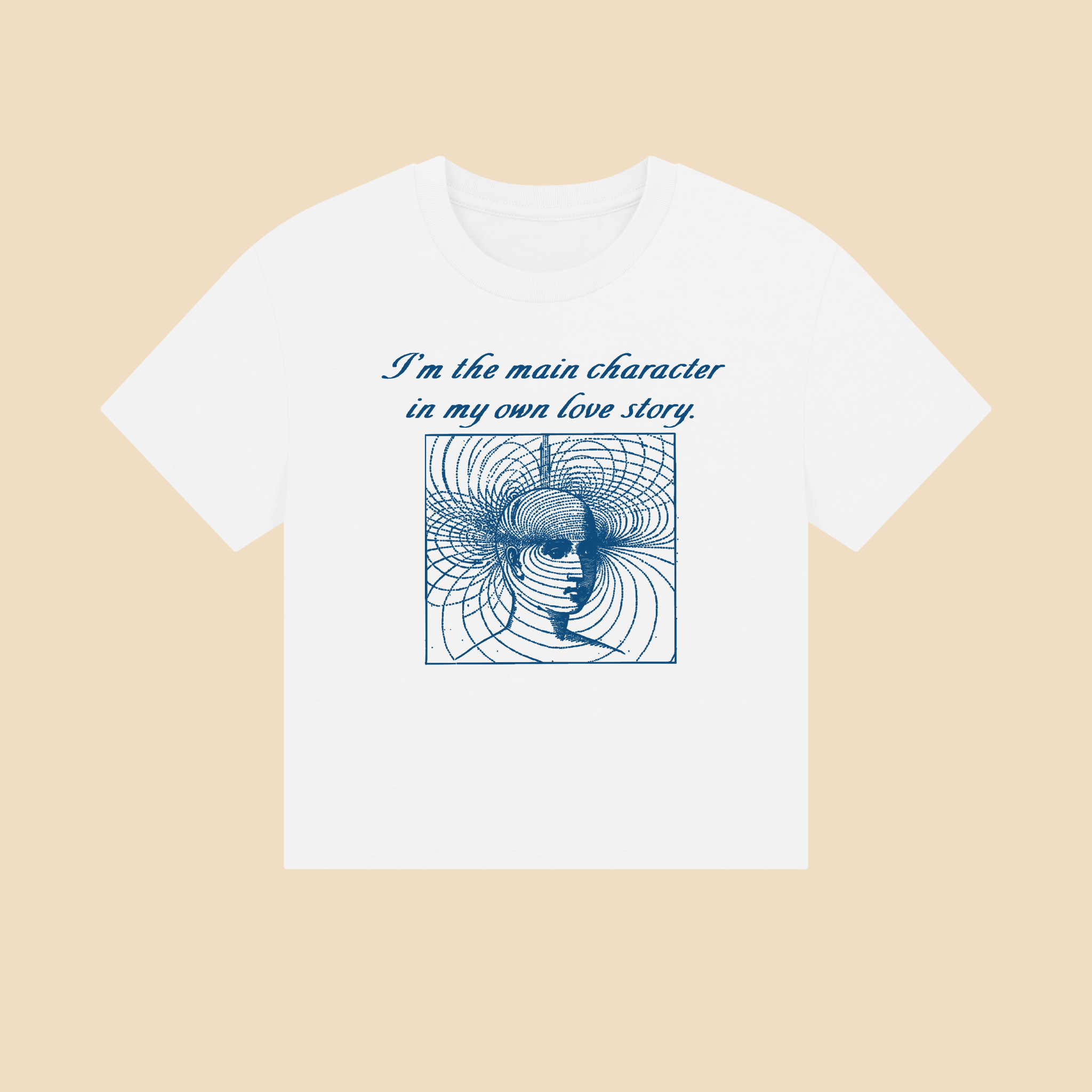 I’m the main character in my own love story Unisex Cropped Boxy Tee