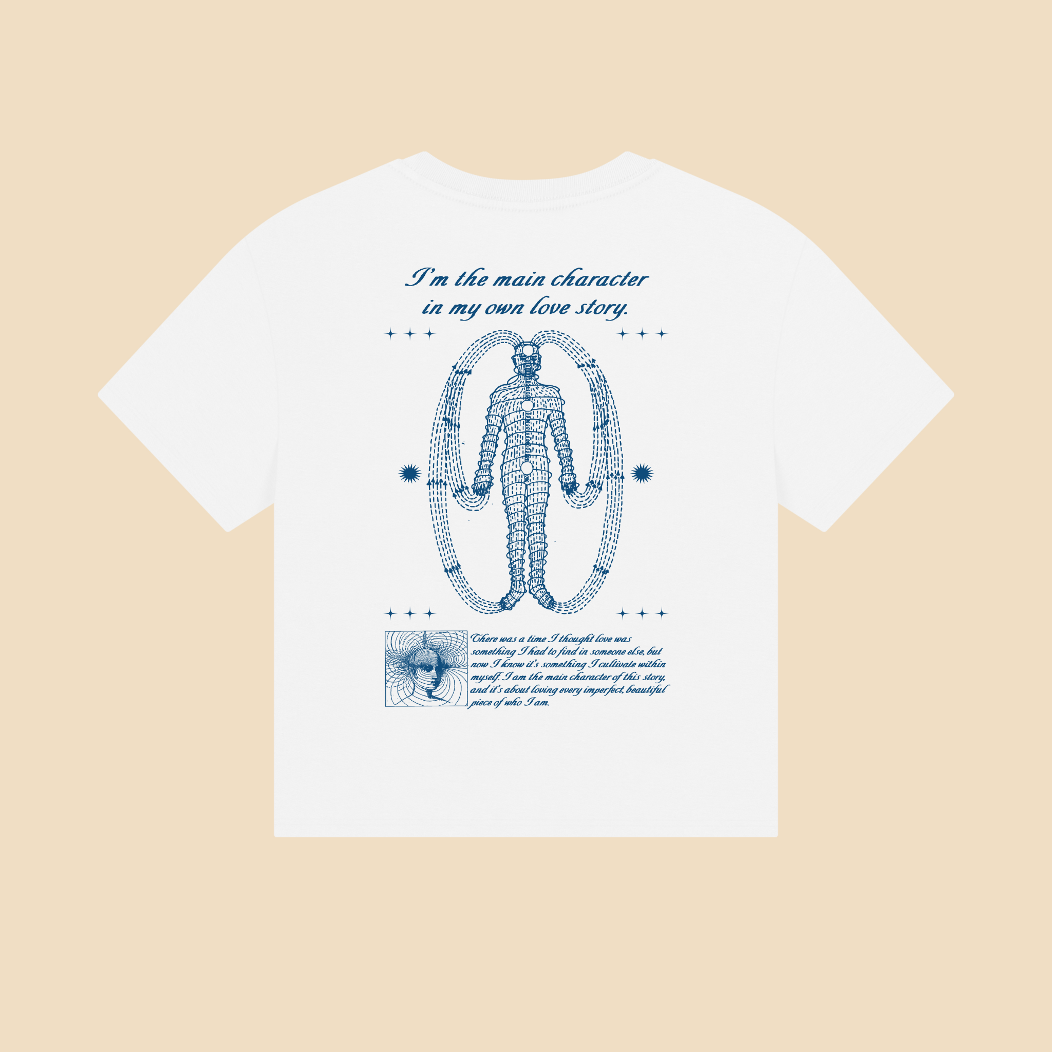 I’m the main character in my own love story Unisex Cropped Boxy Tee
