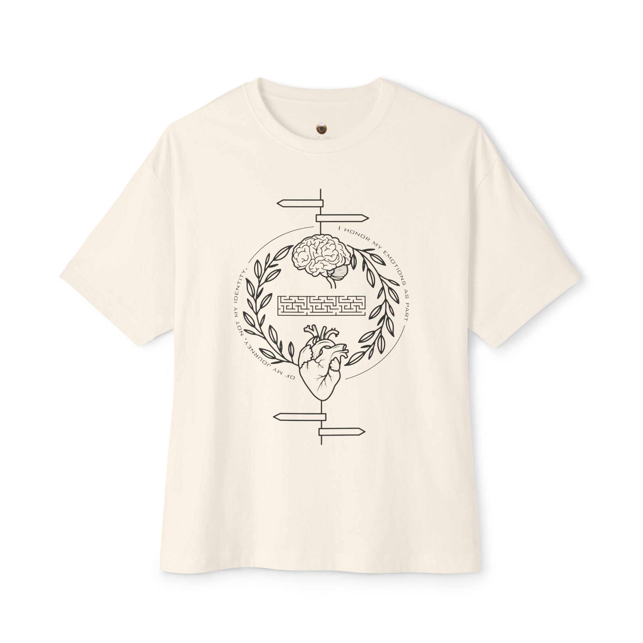 I honor my emotions as part of my journey, not my identity Oversized Tee