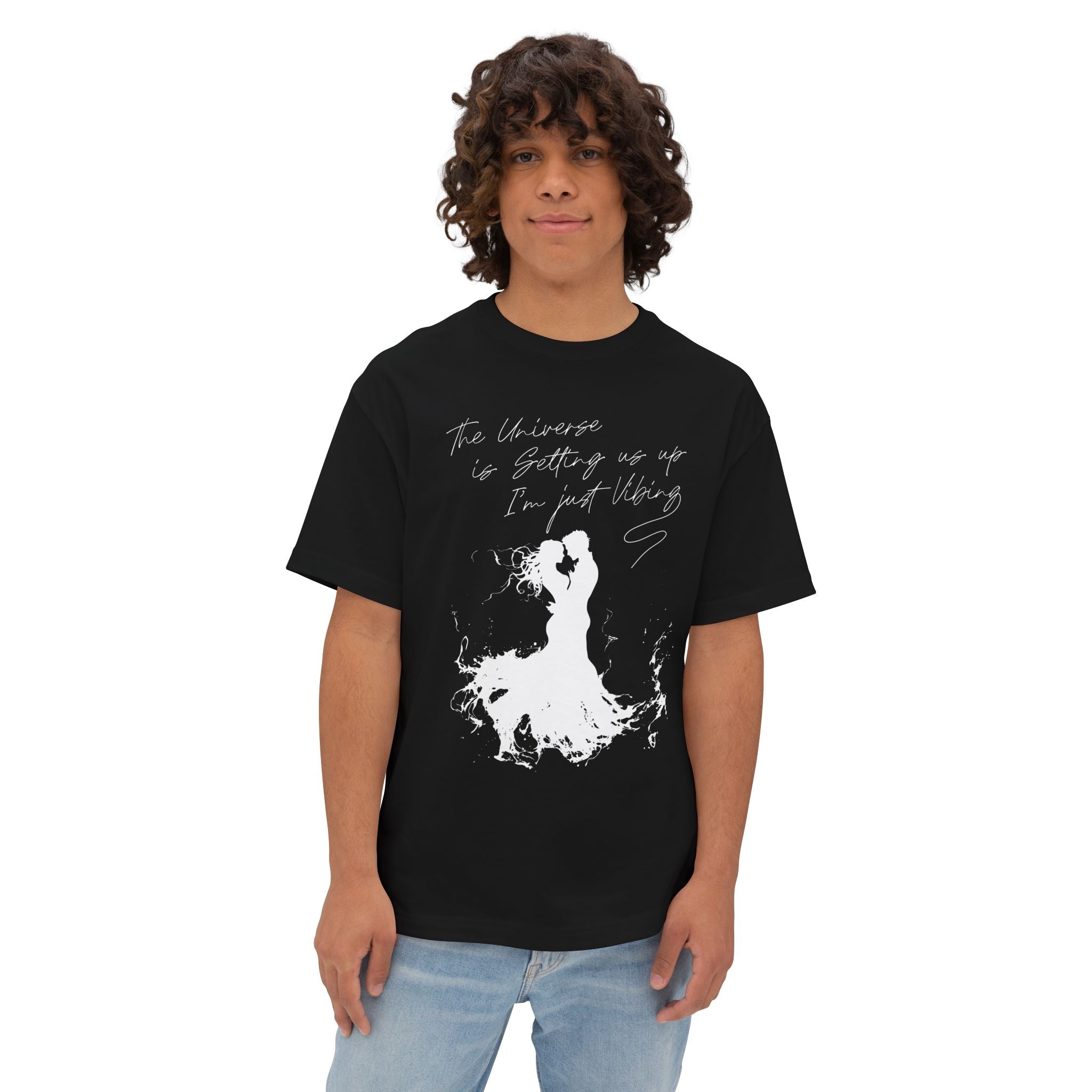 The Universe Is Getting Us Up I'm Just Vibing Oversized Tee