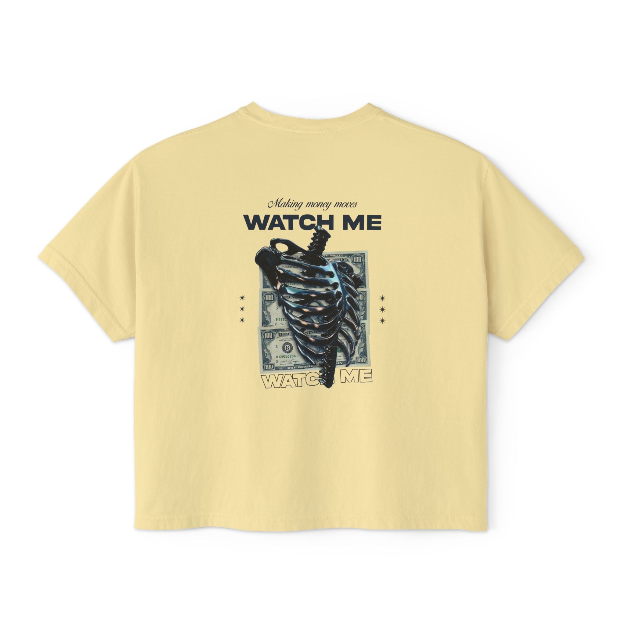 Making Money Moves Watch Me Unisex Cropped Boxy Tee