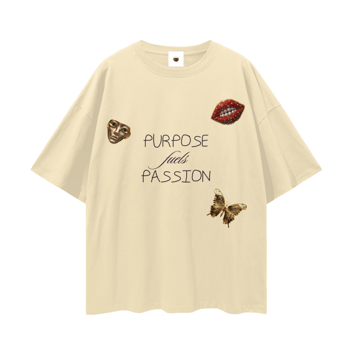 Purpose Fuels Passion Streetwear Loose Drop Shoulder T-Shirt