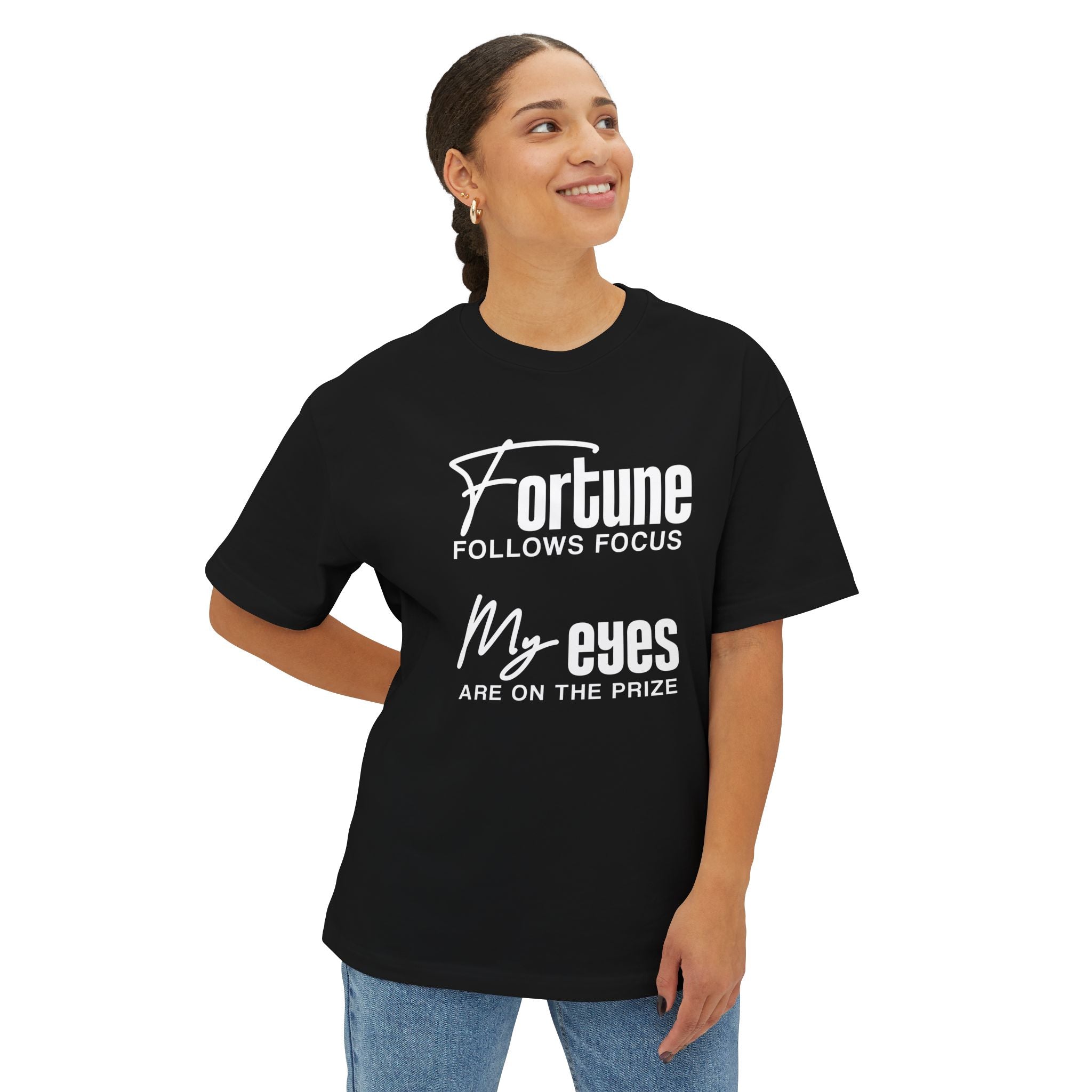 Fortune Follows Focus My Eyes Are On The Prize Heavy Cotton Tee