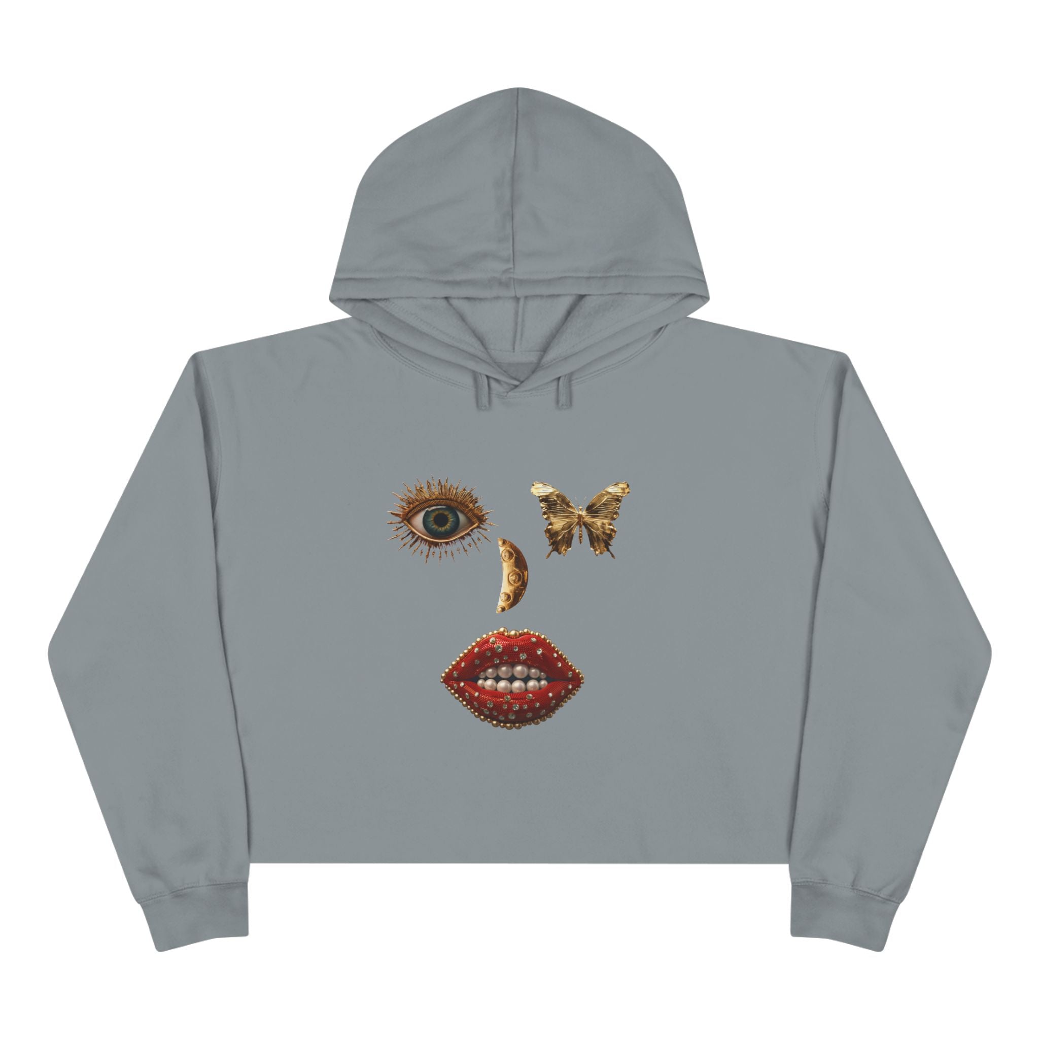 Sixth Shockra Face Unisex Crop Hoodie