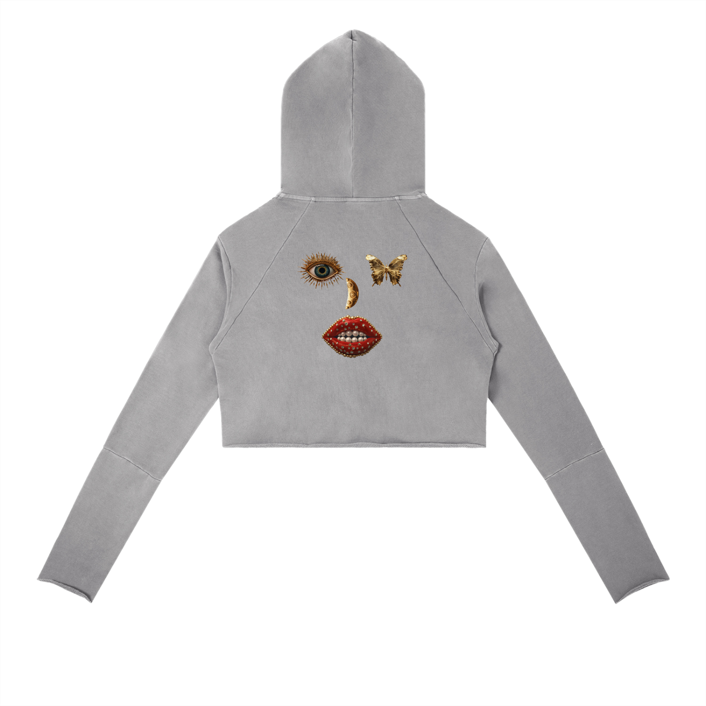 SS Face Vintage Washed Raw Edge Hoodie