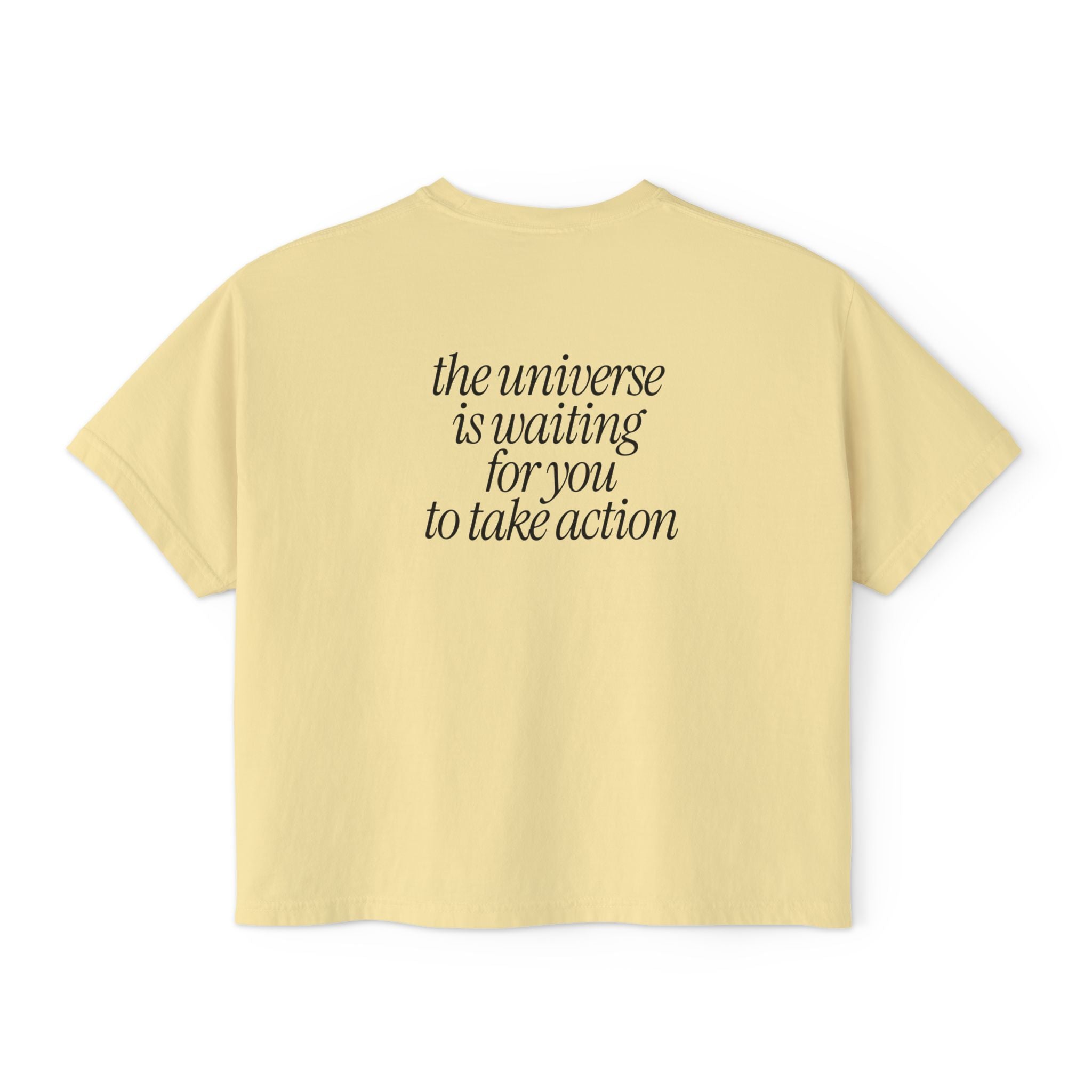 The Universe Is Waiting For You unisex cropped Boxy Tee