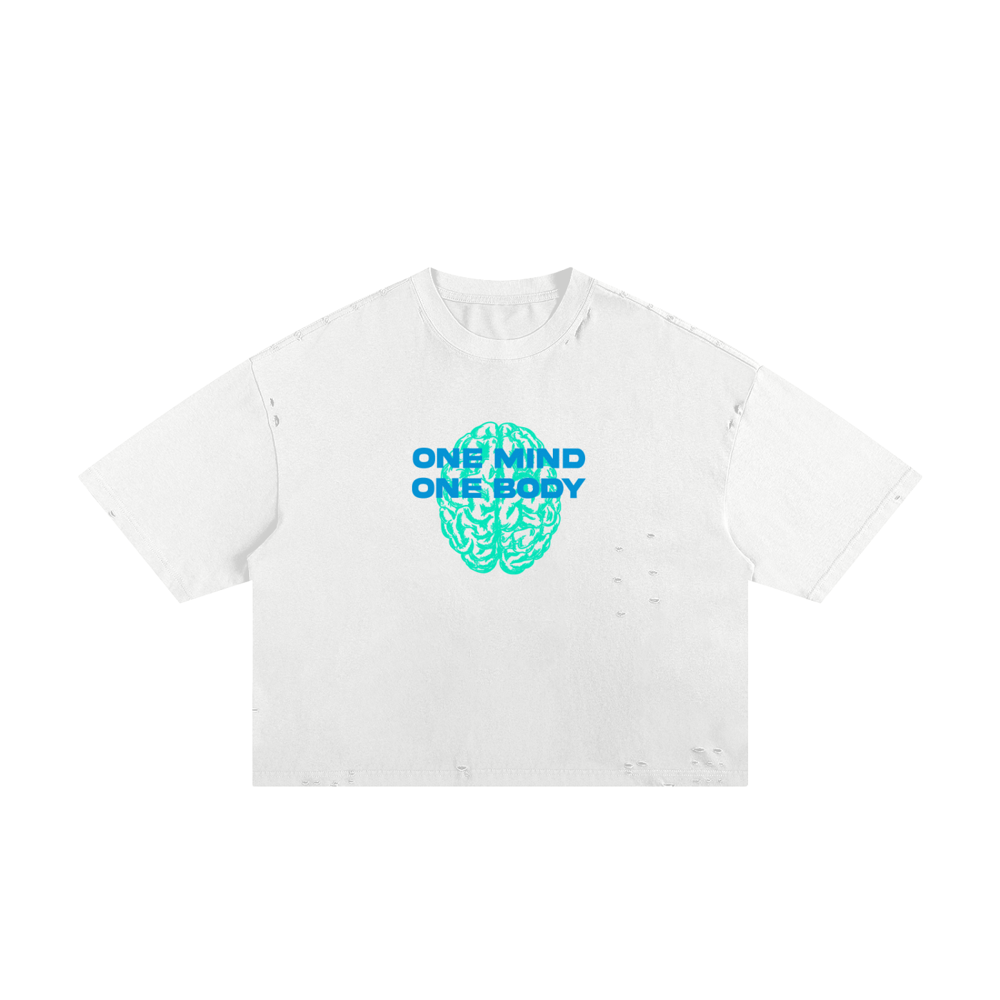 One Mind One Body Classic Frayed Boxy Tee